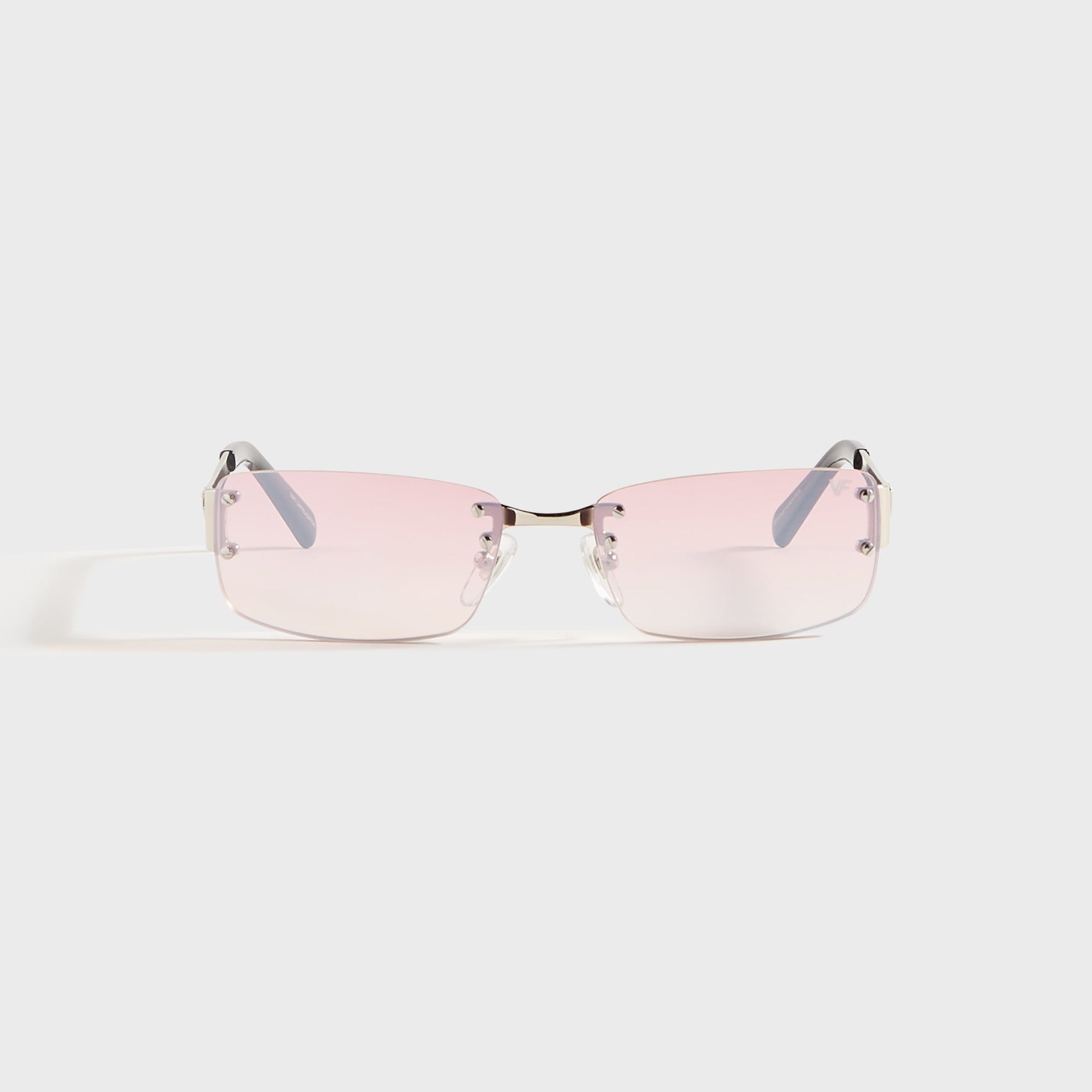 Vintage Frames Infamous Rimless Drill Mount 24KT in White Gold / Nickel Pink Gradient
