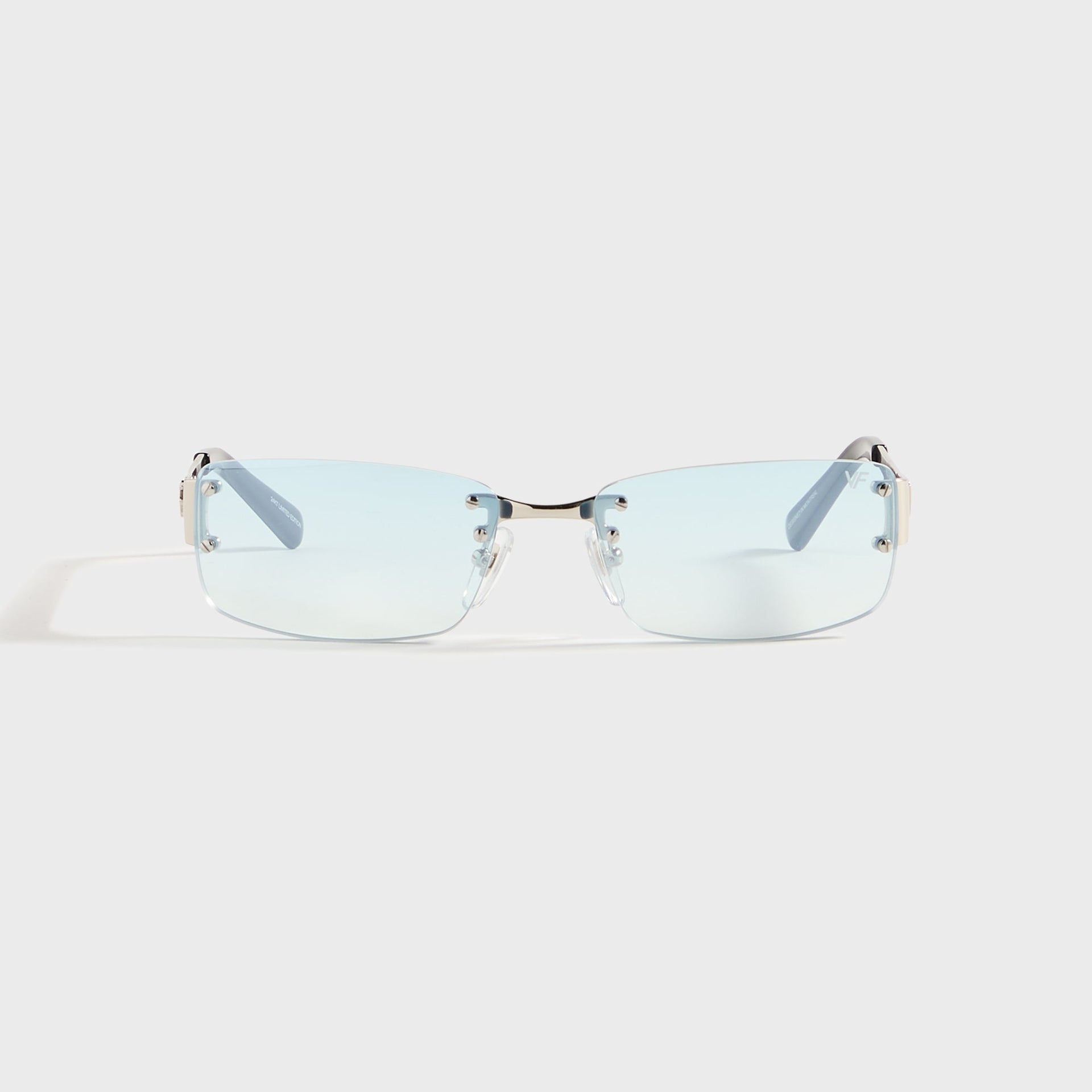 Vintage Frames Infamous Rimless Drill Mount 24KT in White Gold / Tiffany Blue Gradient