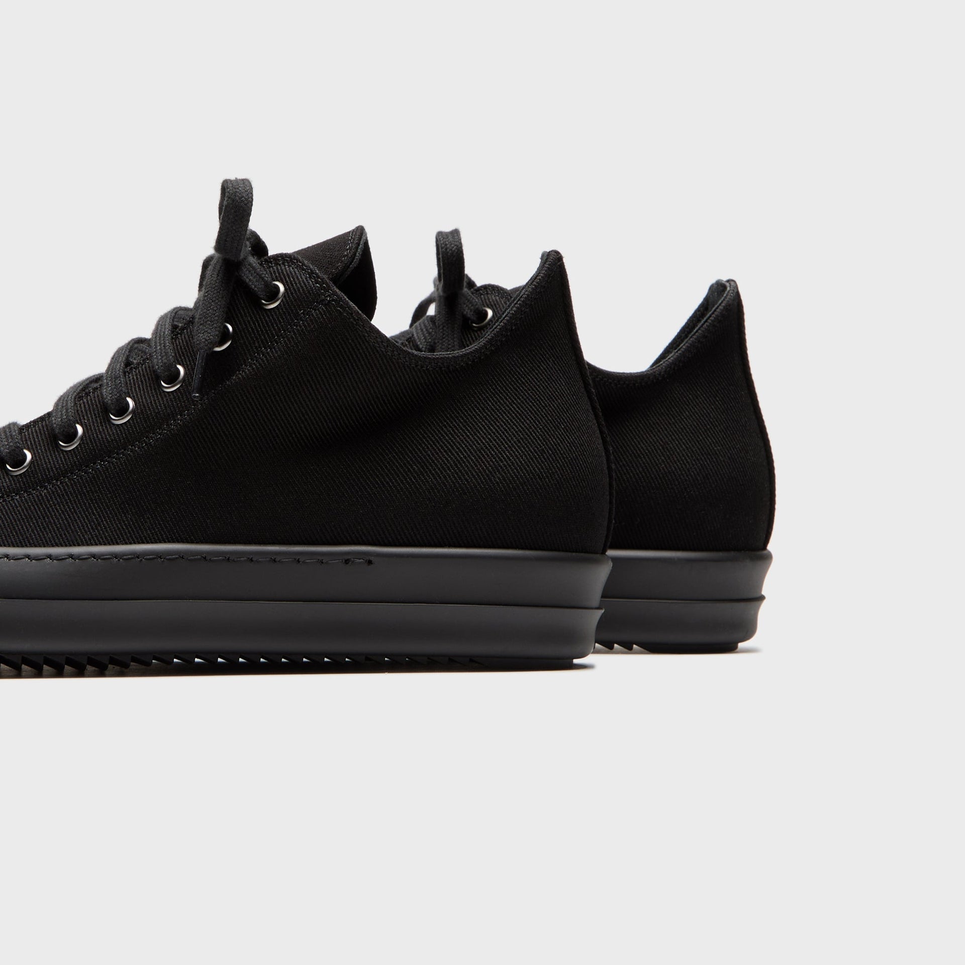 Rick Owens Concordians Low Sneaks - Denim Black / Black