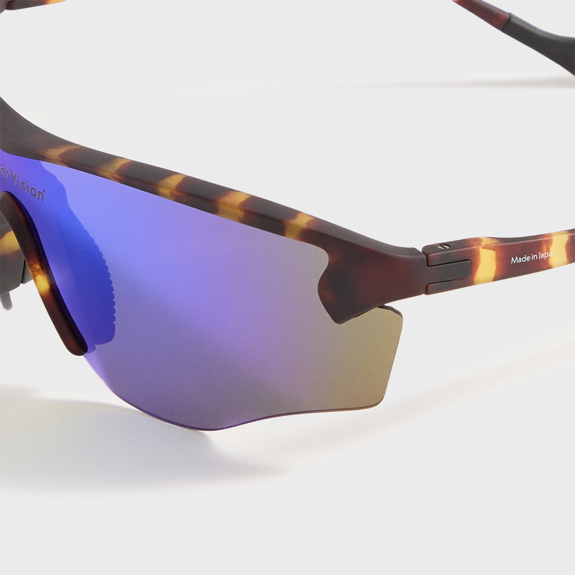 District Vision Junya Racer in Tortoise / D+ Blue Mirror