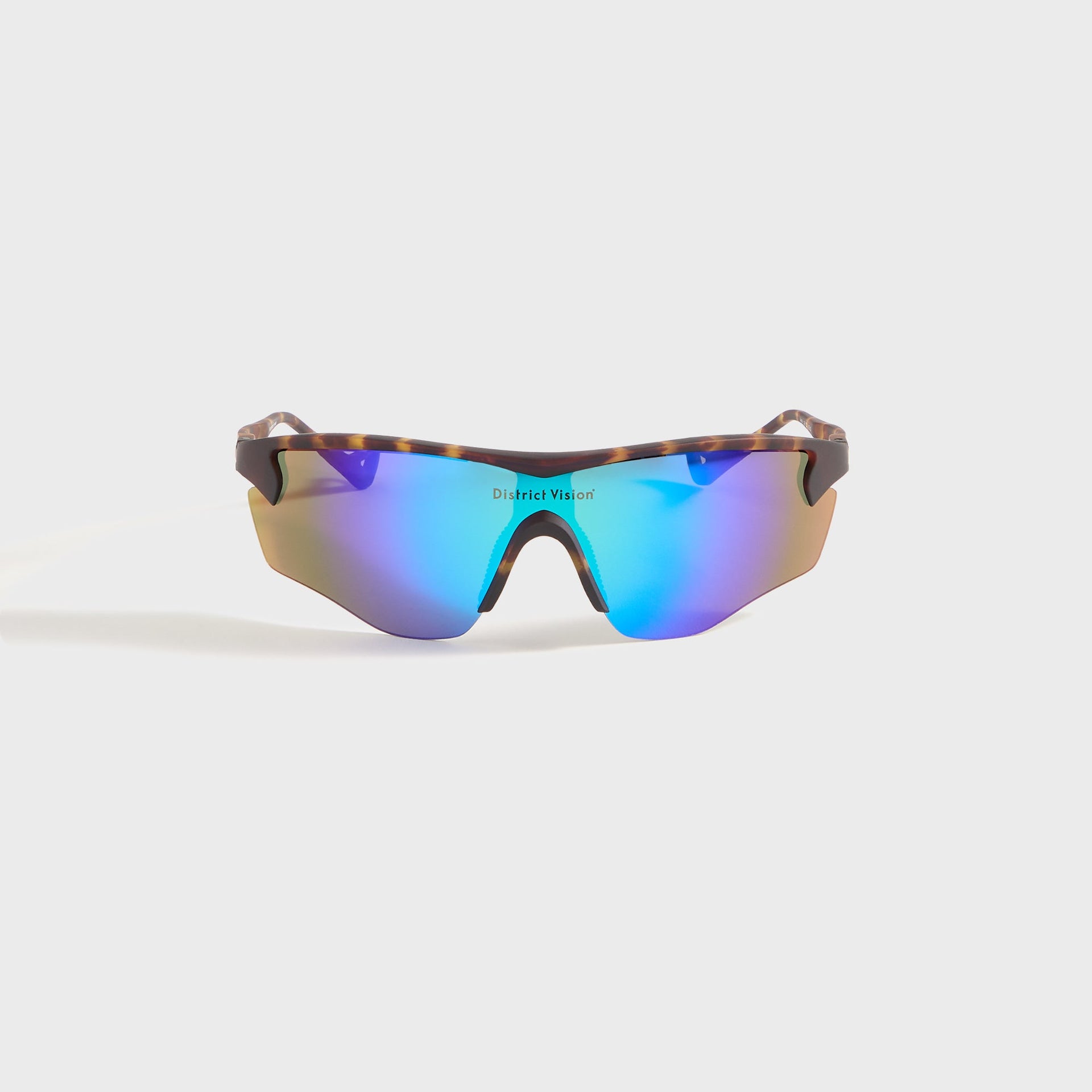 District Vision Junya Racer in Tortoise / D+ Blue Mirror