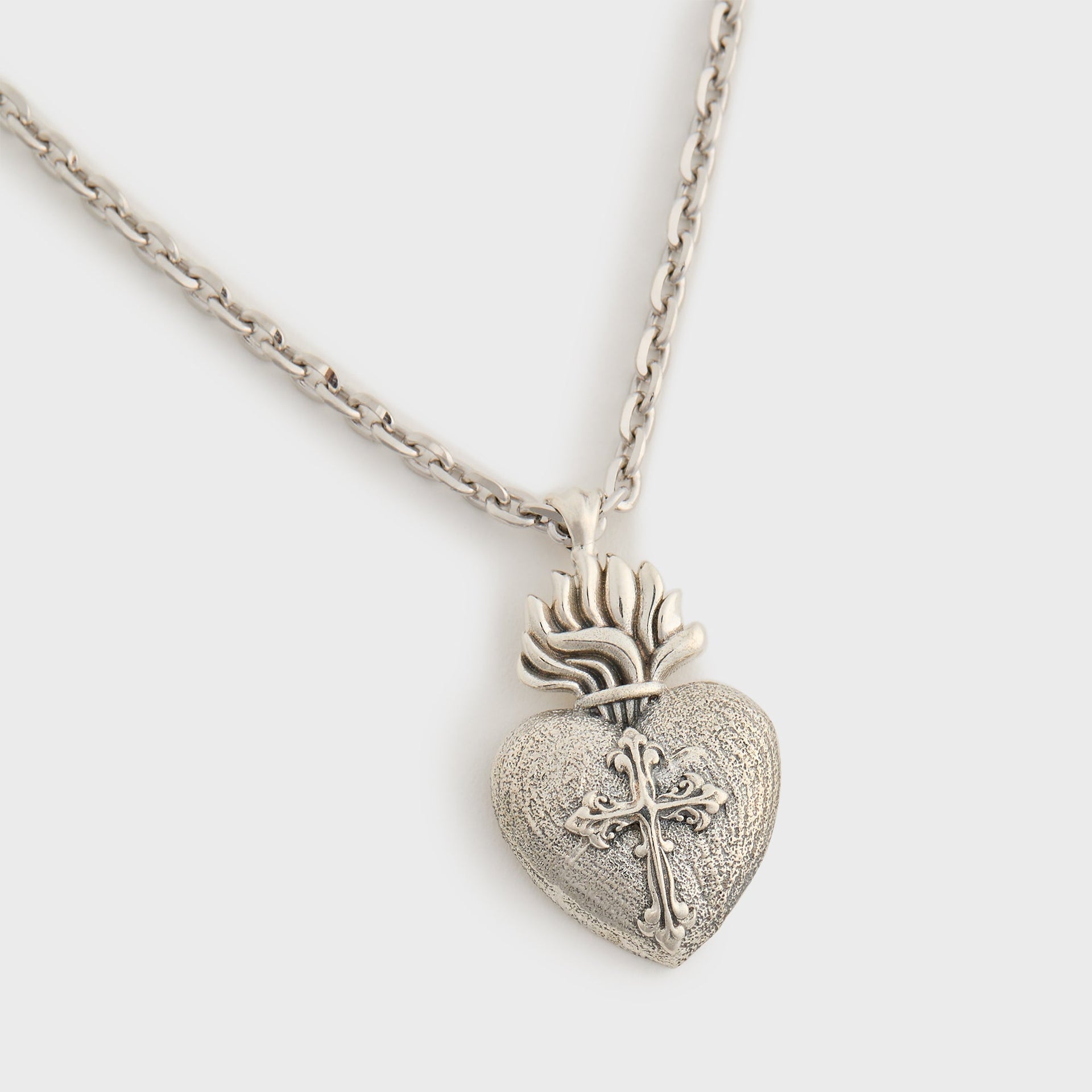 Emanuele Bicocchi Sacred Heart Necklace - Silver