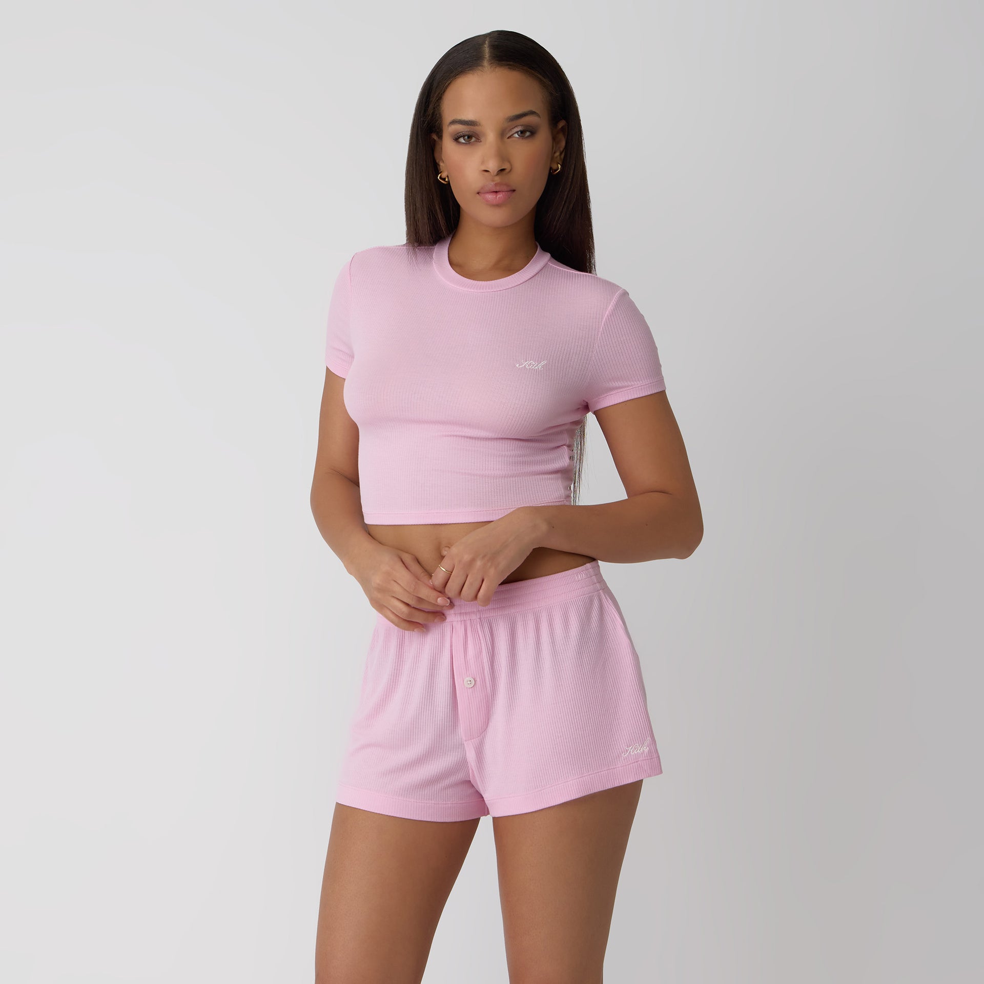 Kith Women Modal Rib Nilah Shorty - Poppet