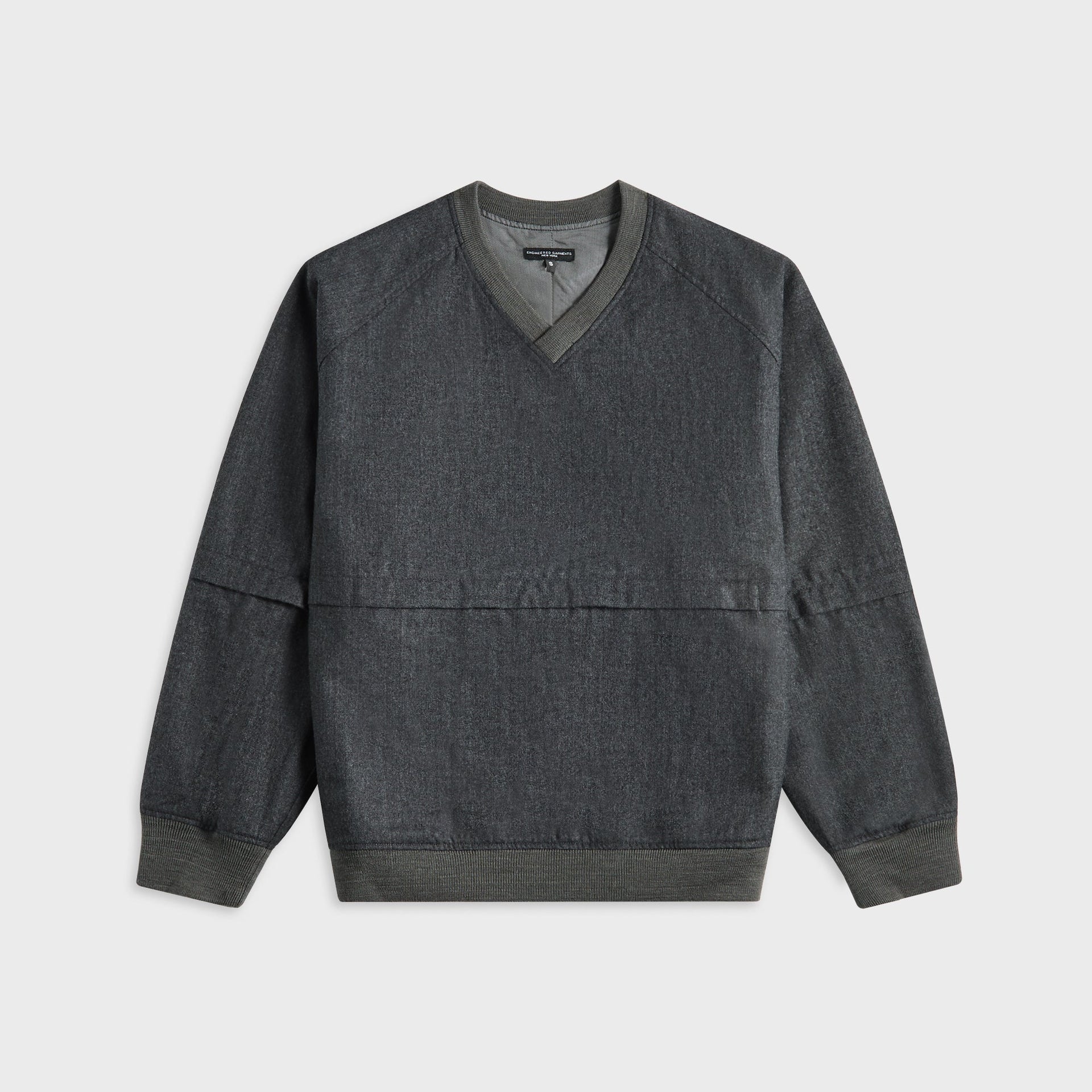 Engineered Garments Wind Pull High Count Worsted Wool Sweater - Charcoal