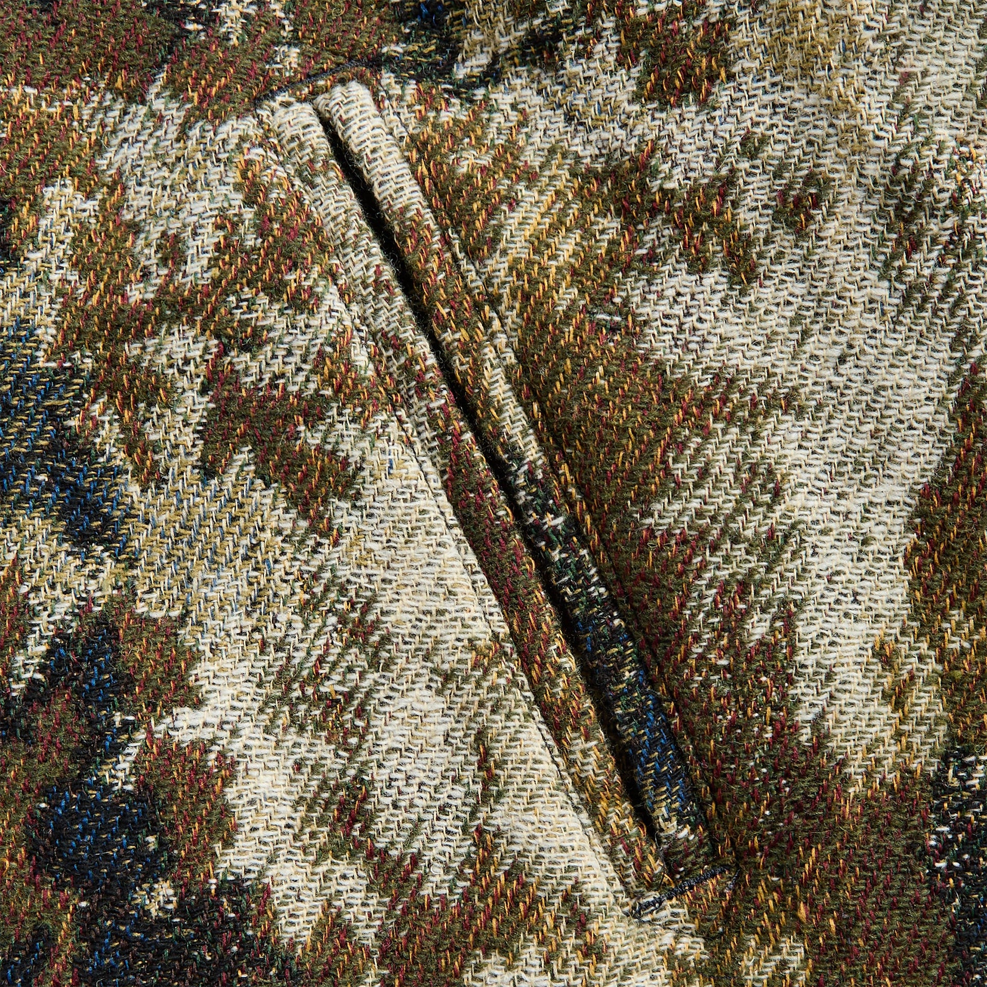 Engineered Garments LL Camo Jacquard Jacket - Olive / Navy Forest