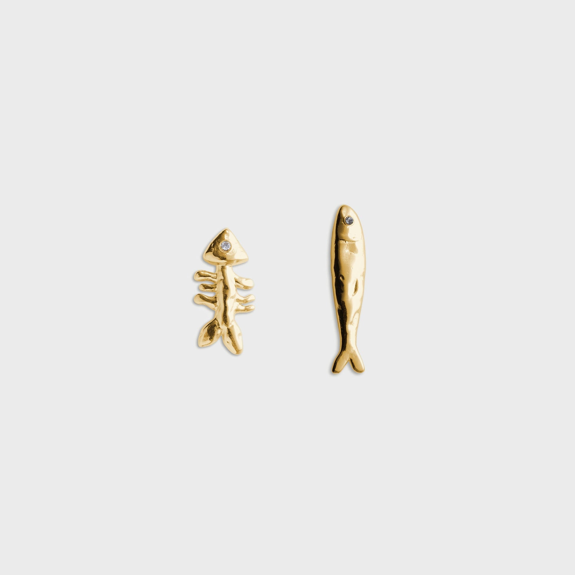 Eliou Sardine and Fishbone Earring - Gold