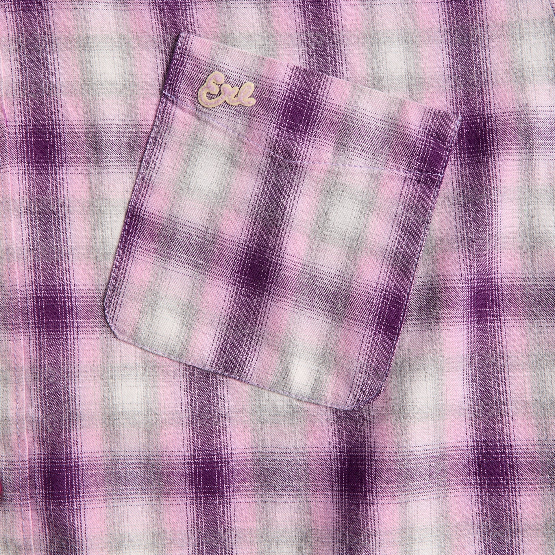 ERL Plaid Overshirt Woven - Purple