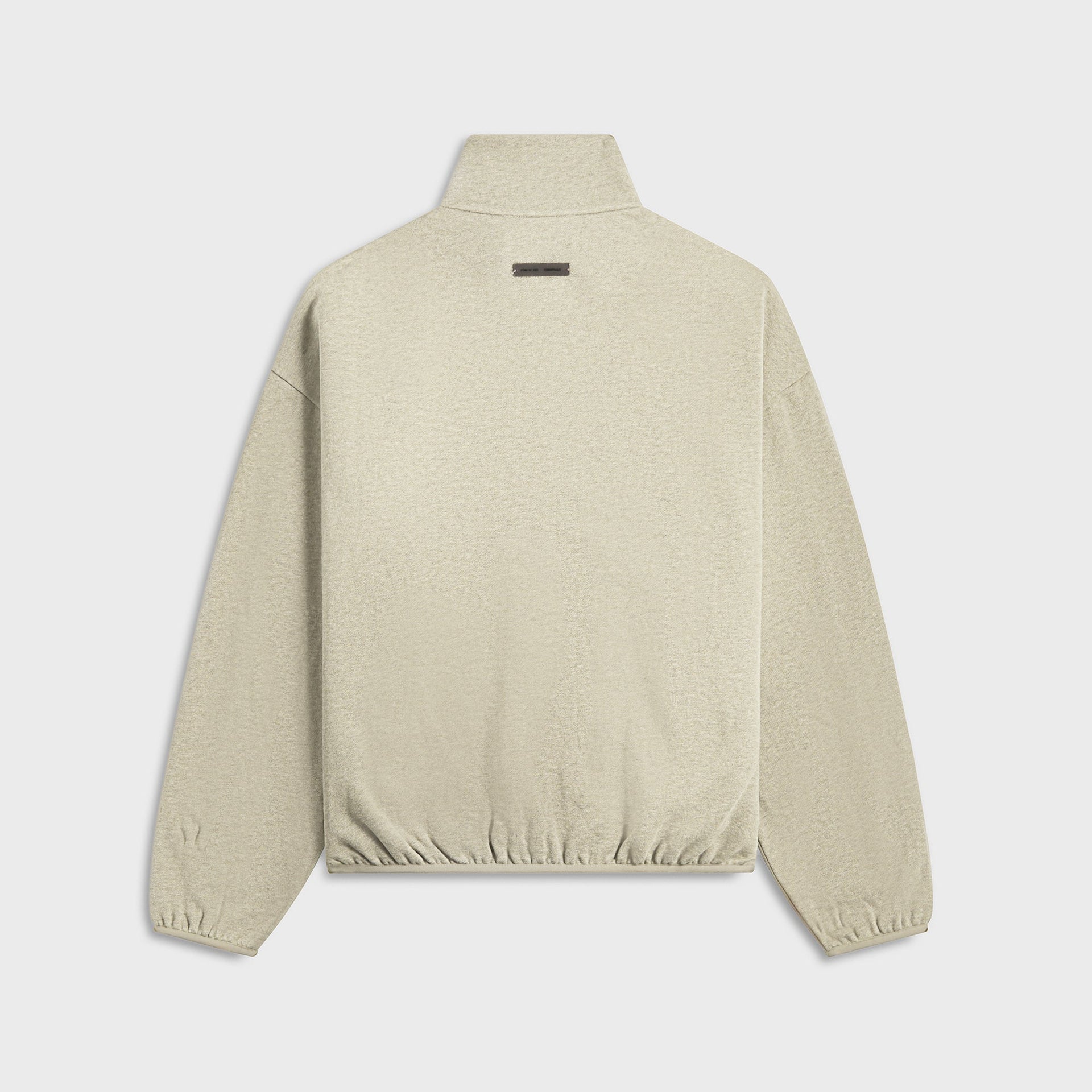 Essentials Modern Fit Fleece Track Jacket in Heather Stone / Cloud White