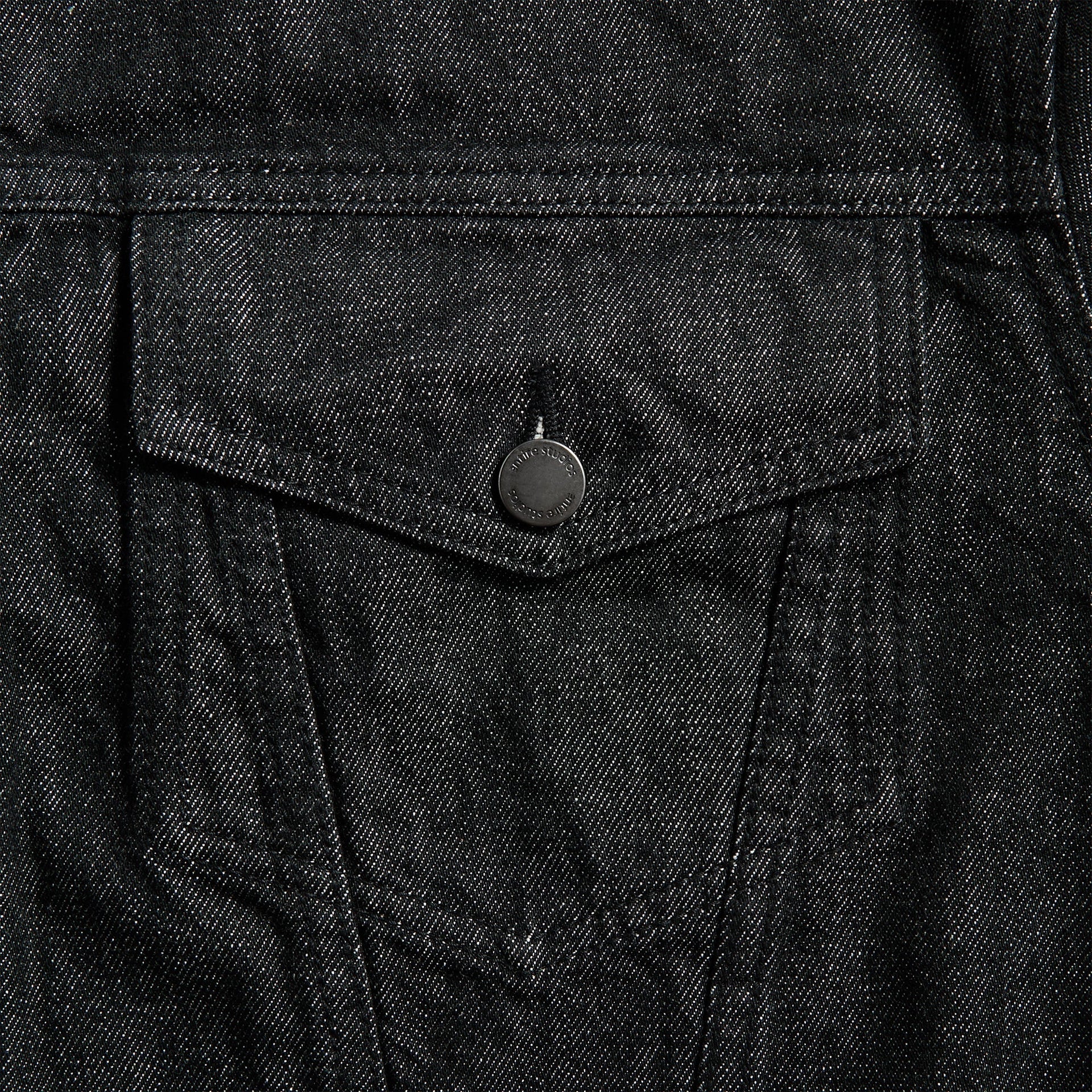Entire Studios Shrunken Denim Jacket - Raw Black