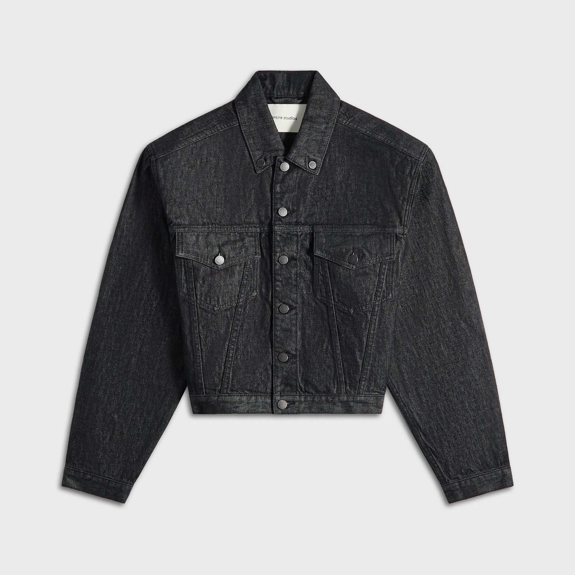 Entire Studios Shrunken Denim Jacket - Raw Black