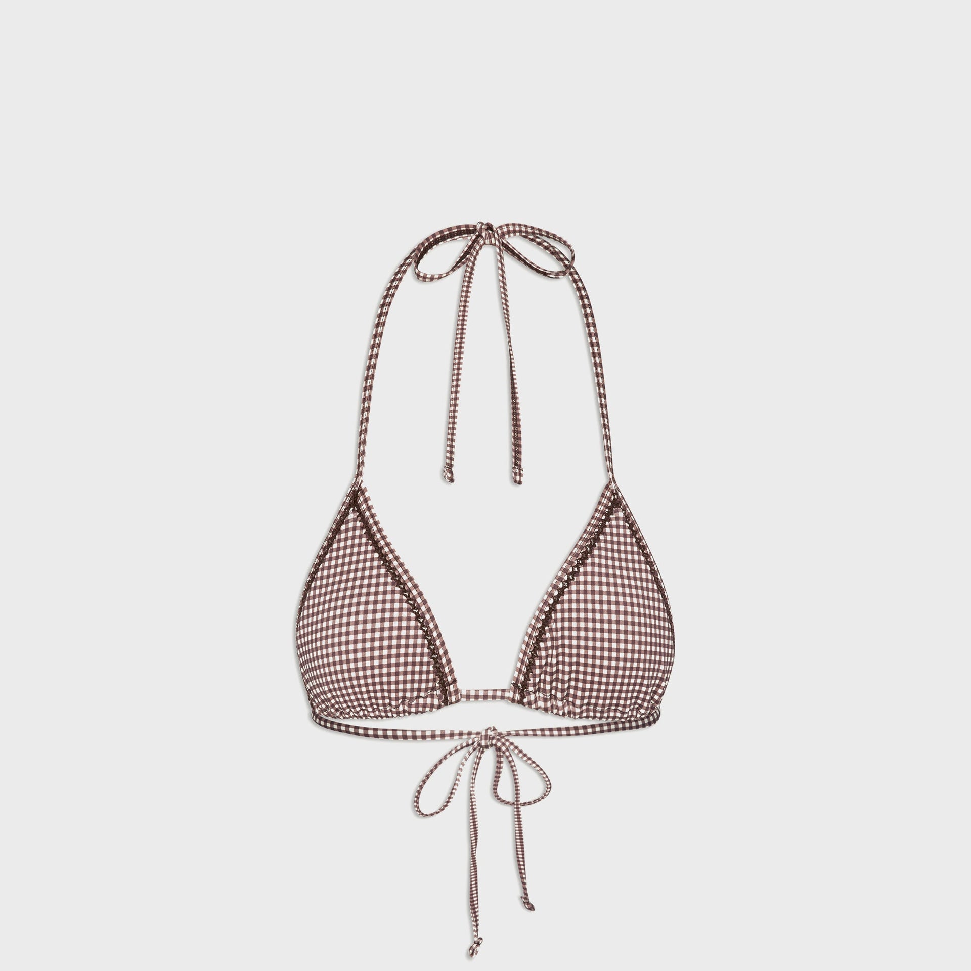 Frankies Bikinis x Bella Hadid Nick Top in Dream Eyelet Gingham