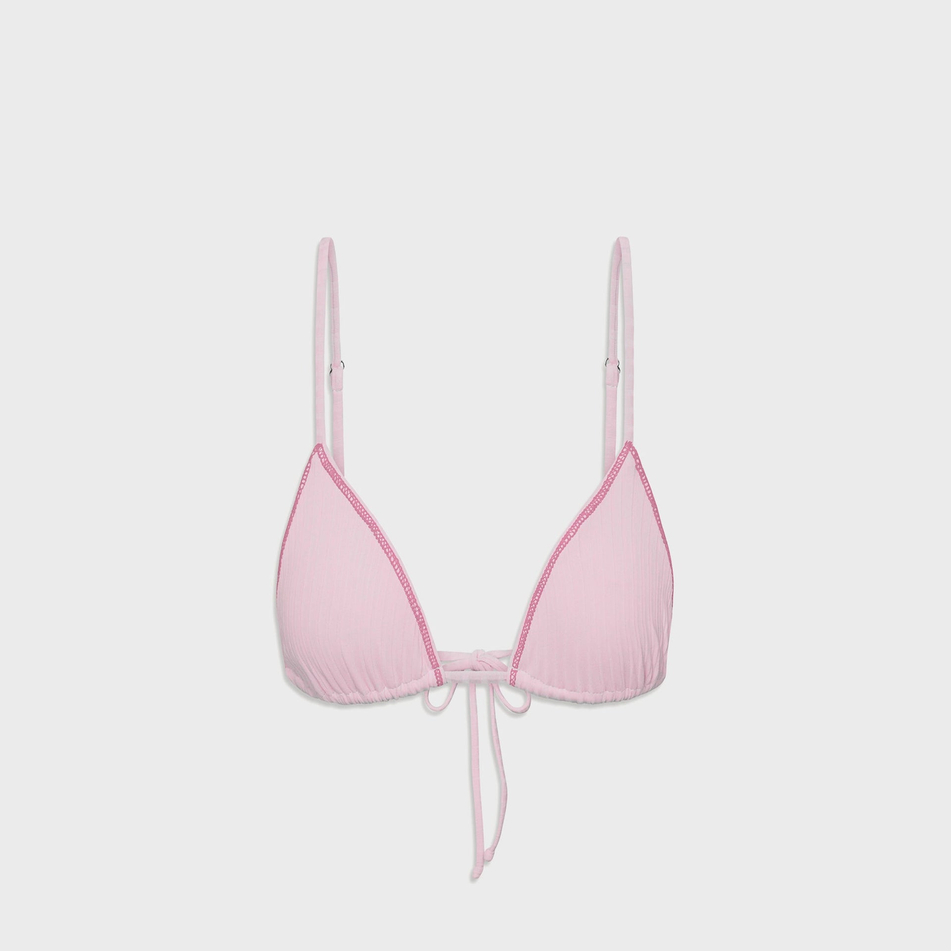 Frankies Bikinis Lumia Ribbed Top in Strawberries / Cream