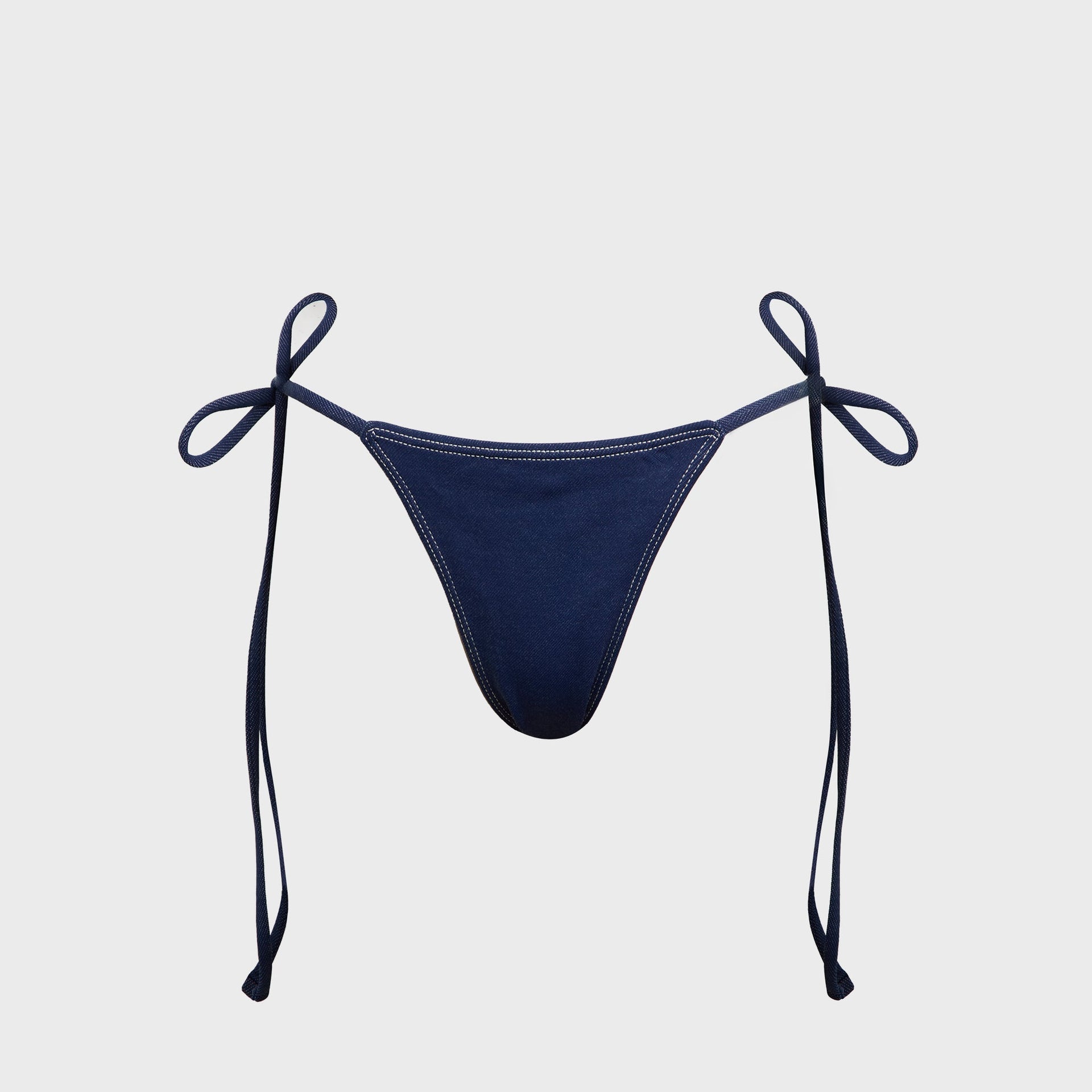 Frankies Bikinis x Bella Hadid Mackenzie Denim Bottom - Summer Denim