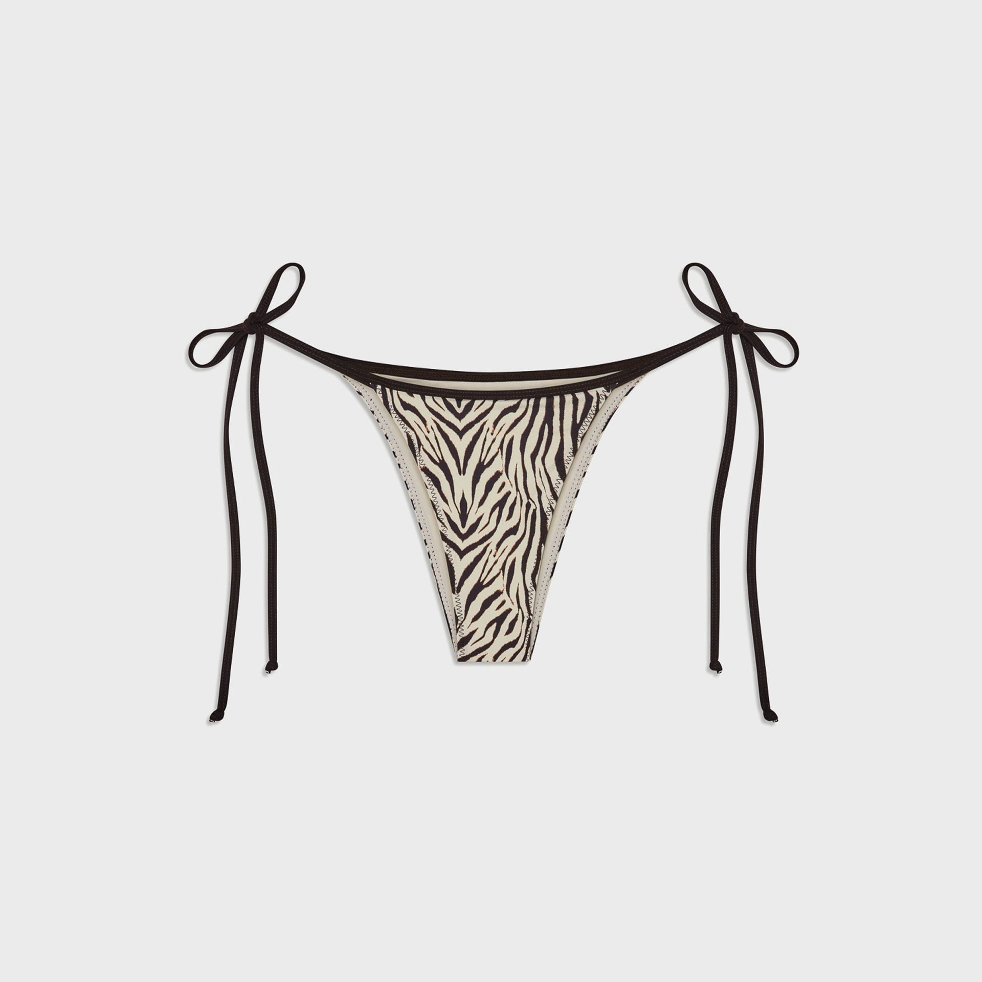 Frankies Bikinis Mackenzie Bottom - Zebra Print