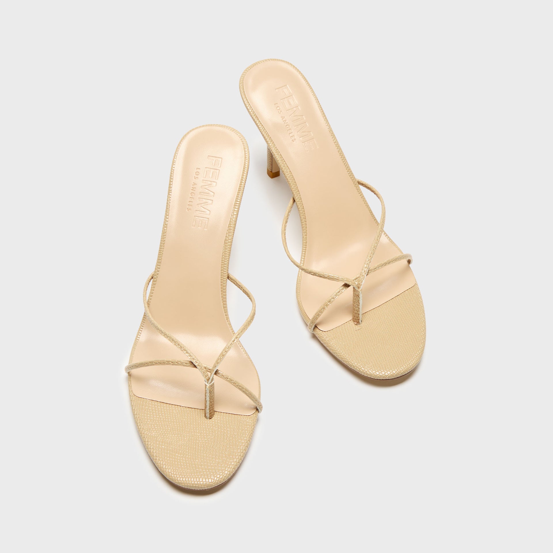 Femme LA Sicilian Slipper - Latte Lizard