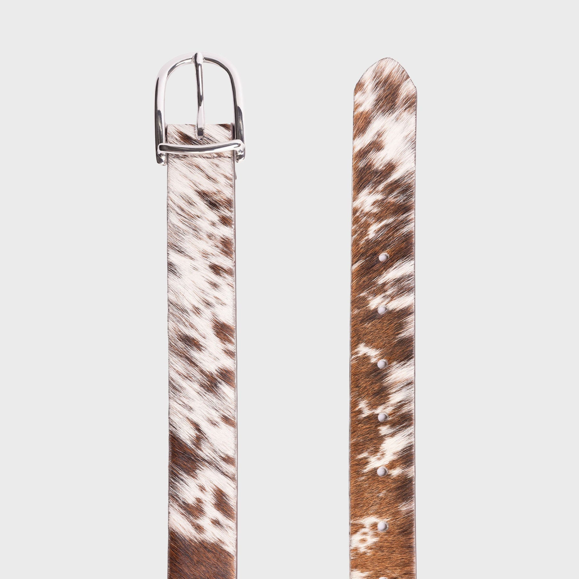 Black Suede Studio Frame Belt in Silver