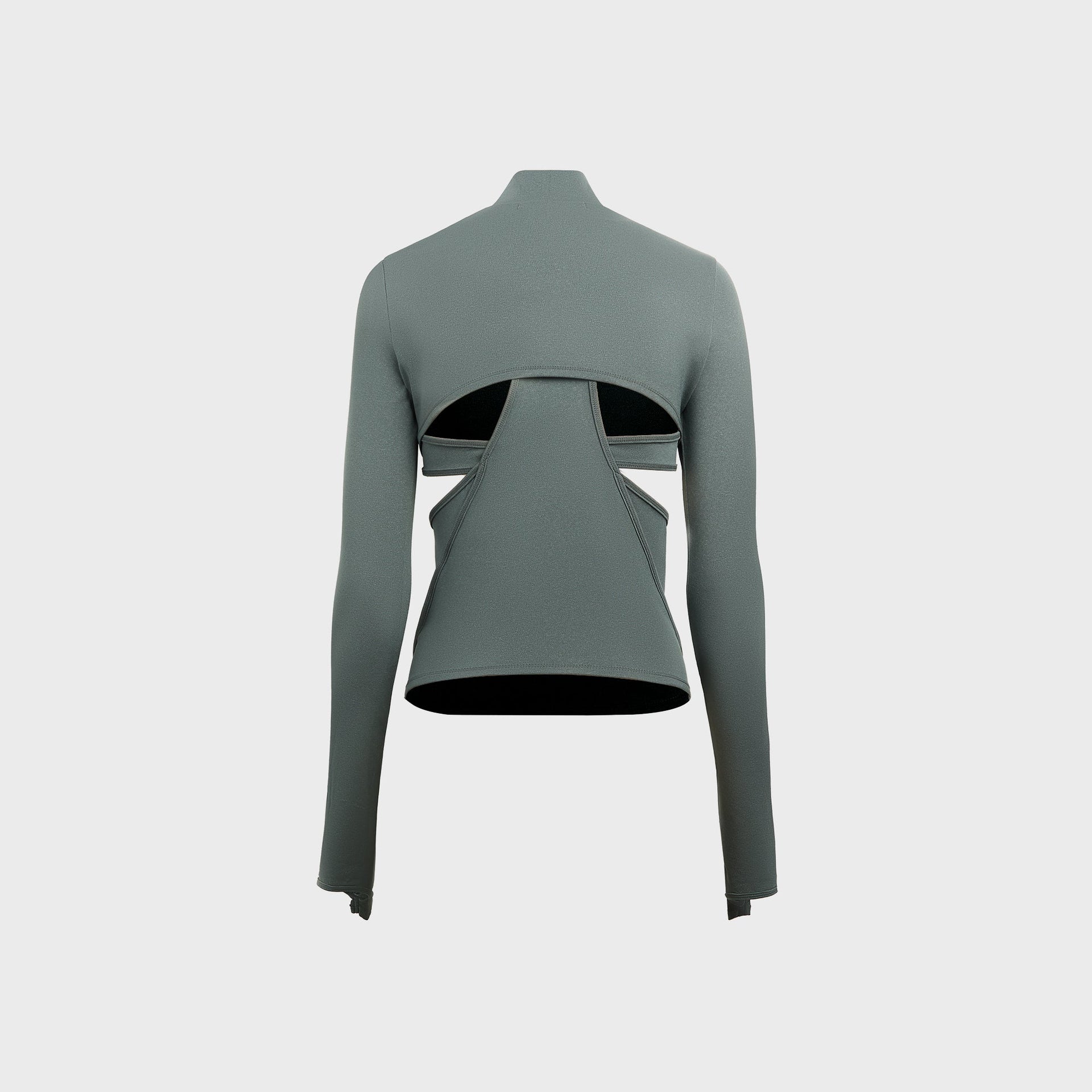 Hyein Seo Double Layer Crop Top - Charcoal