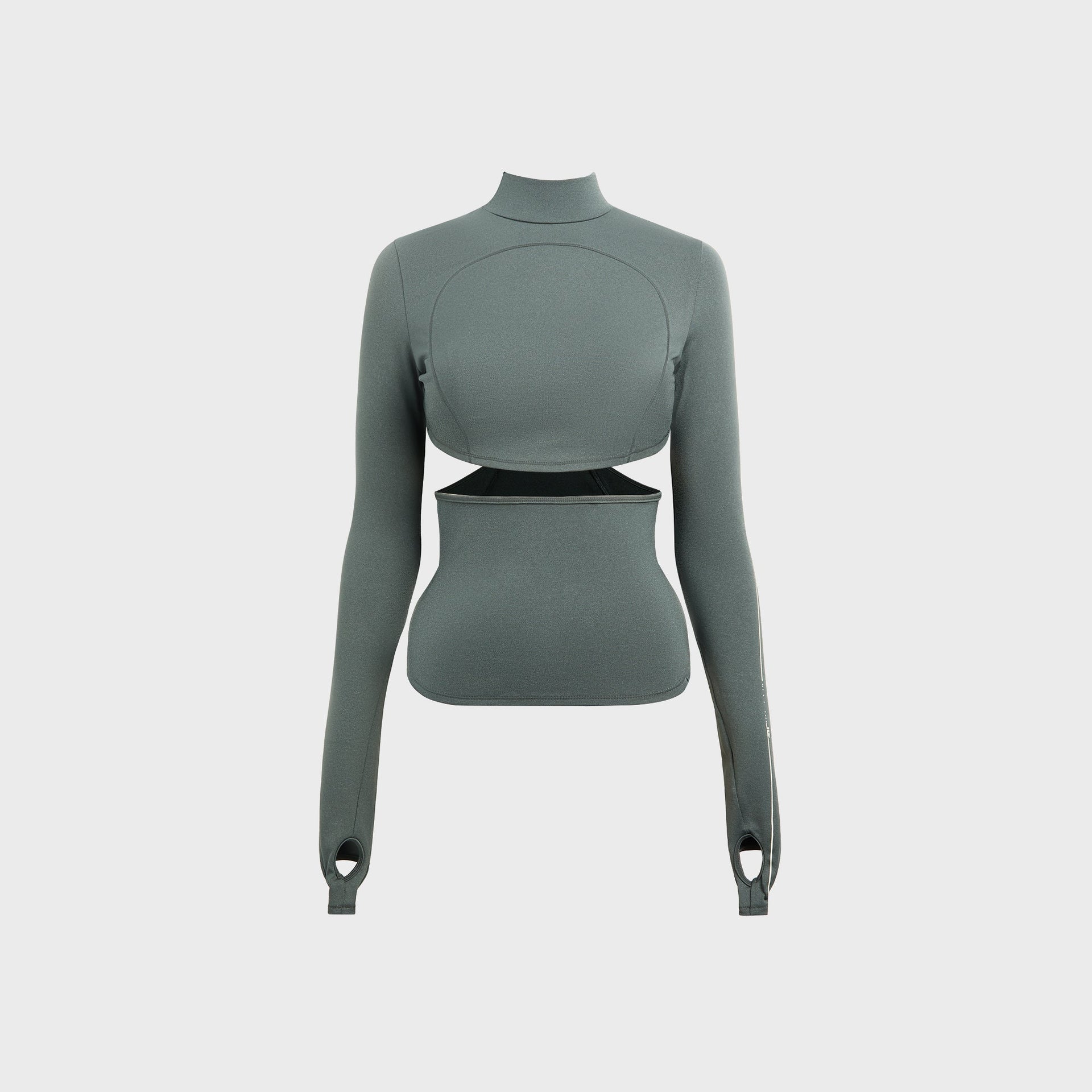 Hyein Seo Double Layer Crop Top - Charcoal
