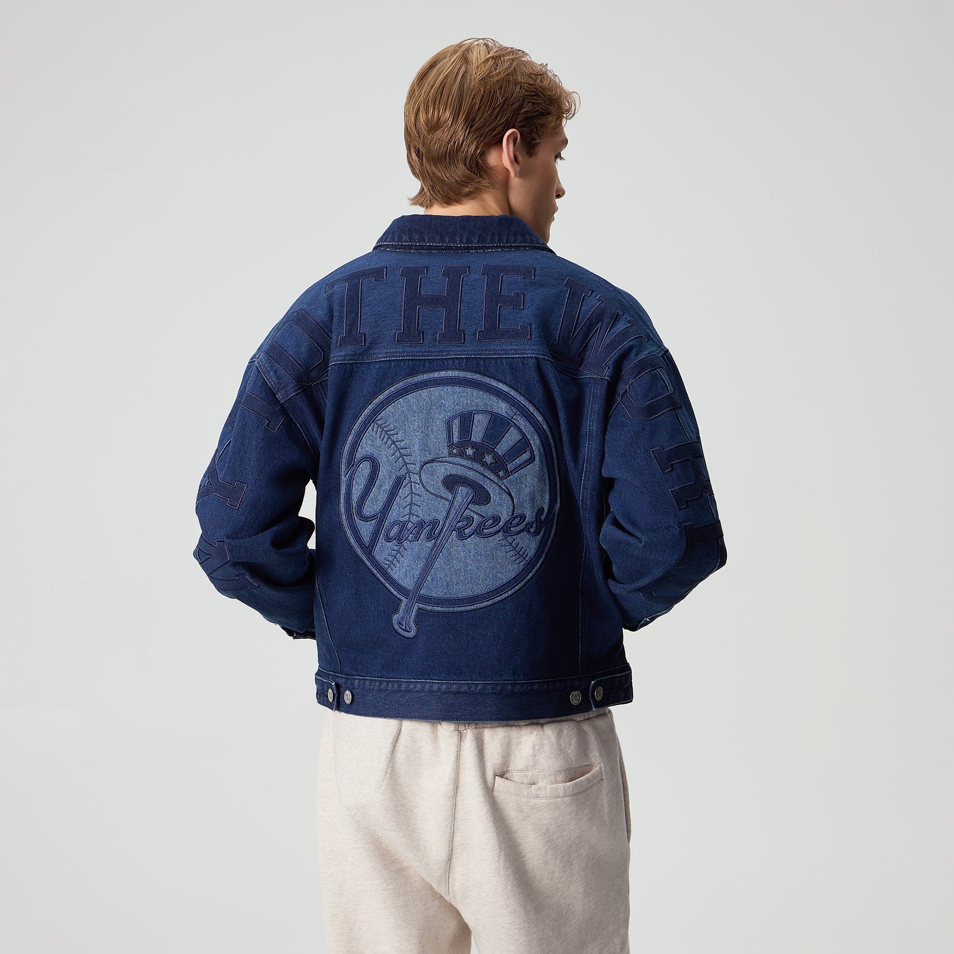 Kith for the New York Yankees Jay Indigo Denim Jacket - Mid Indigo
