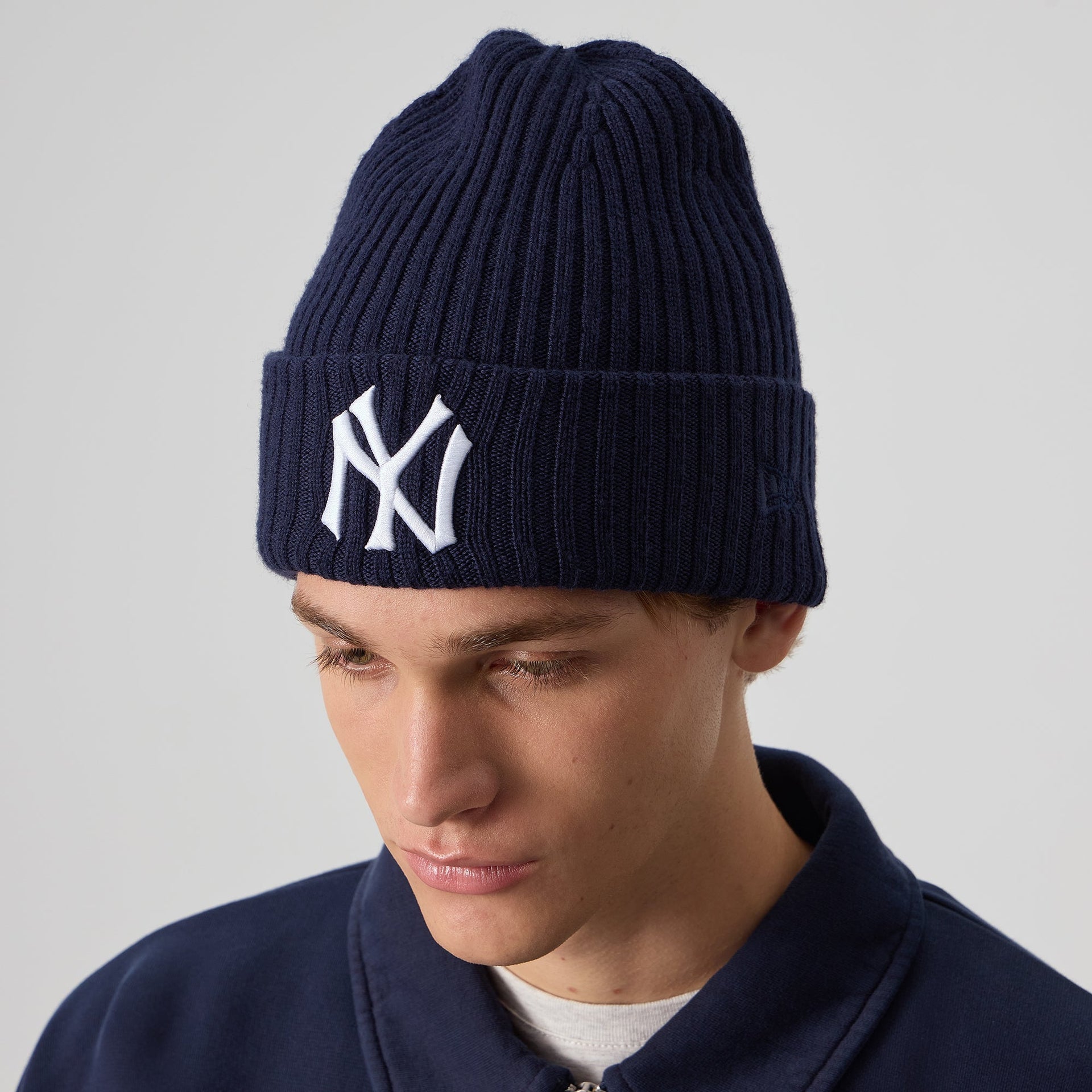 Kith & New Era for the New York Yankees Merino Knit Beanie - Nocturnal