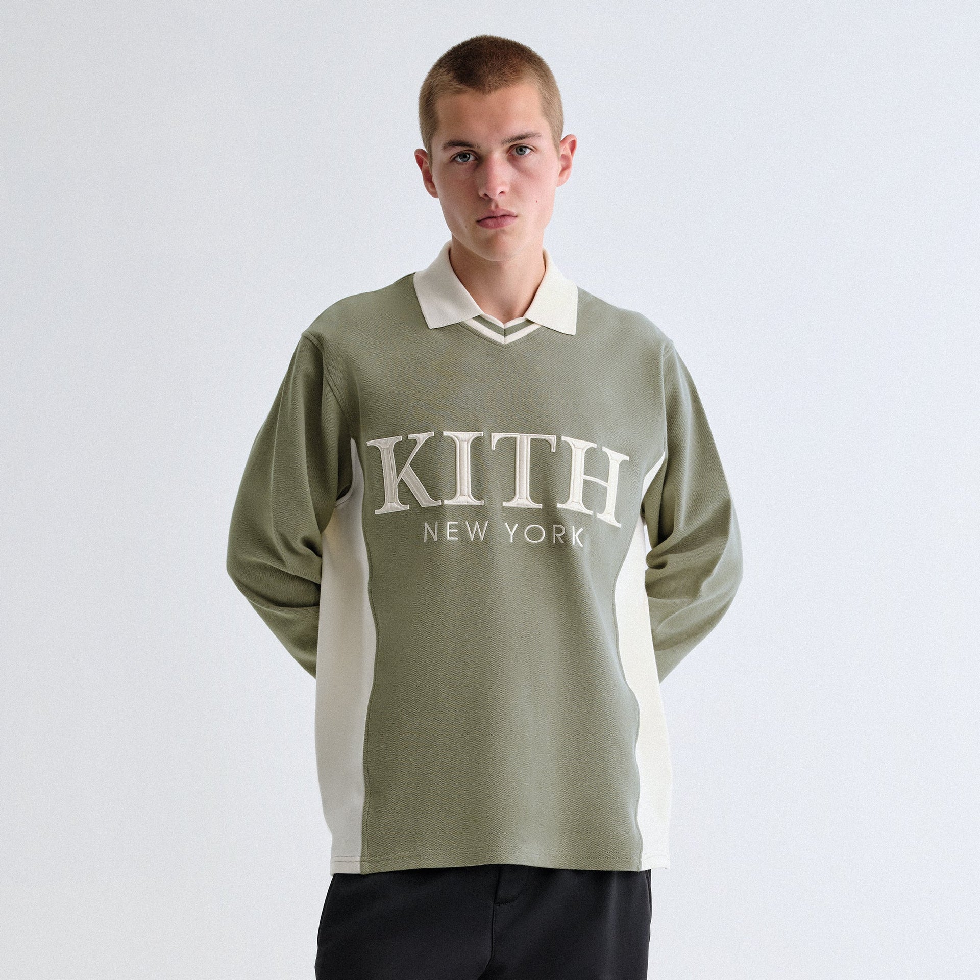 Kith Pique Long Sleeve Tap Polo - Scene