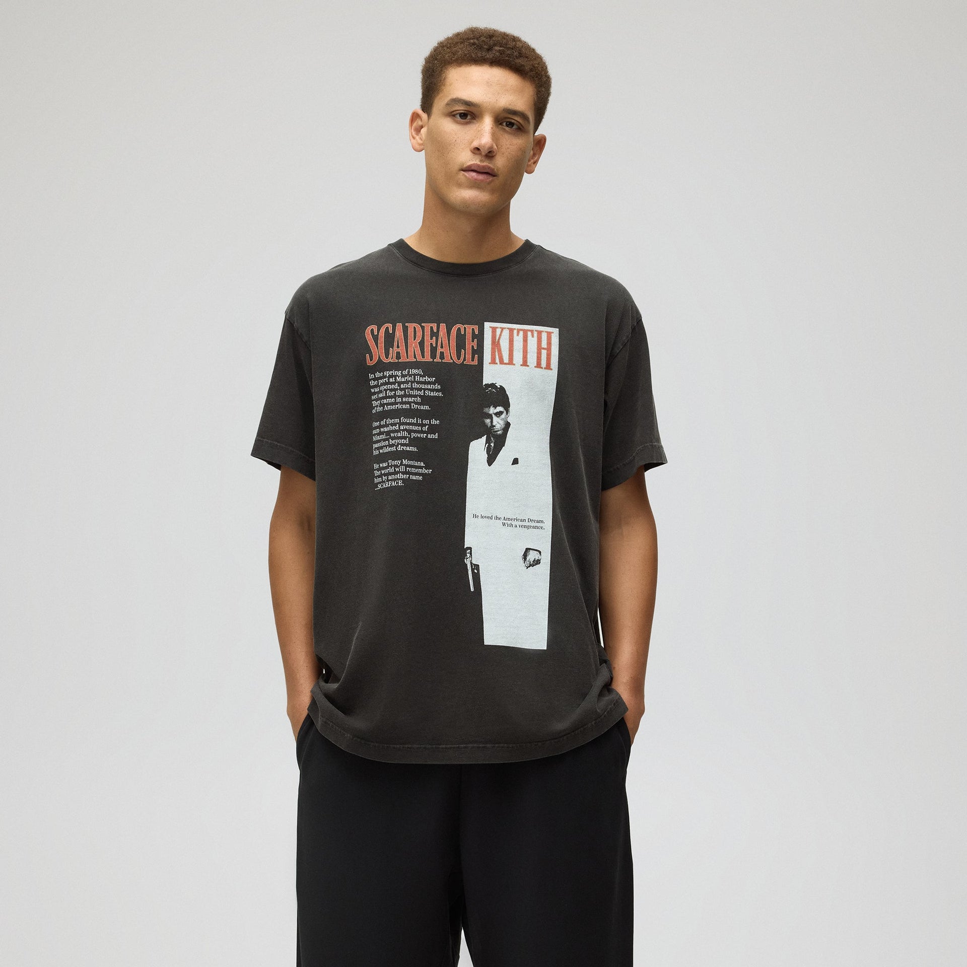 Kith for Scarface Film Poster Vintage Tee - Black