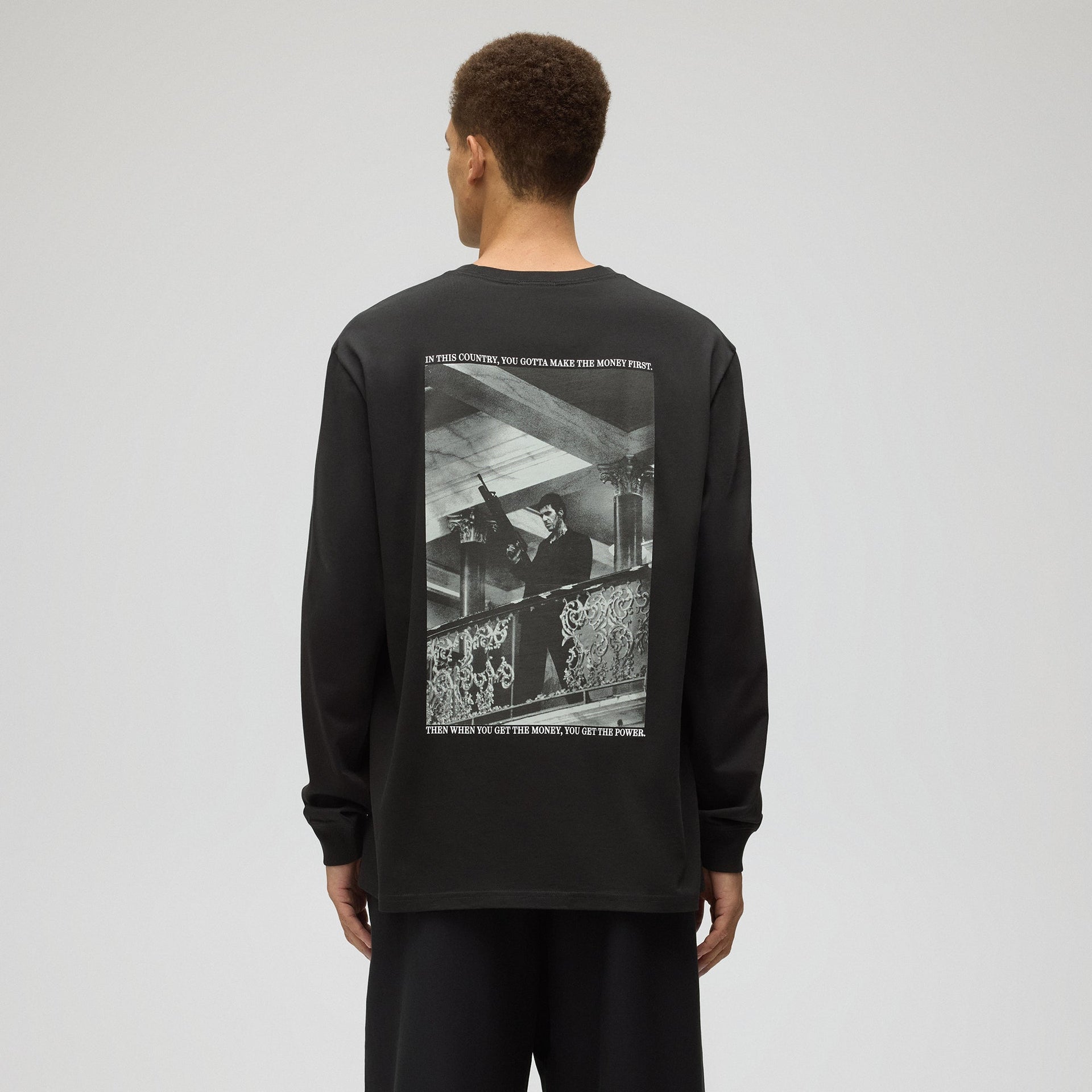 Kith for Scarface Tony Vintage Long Sleeve Pocket Tee - Black