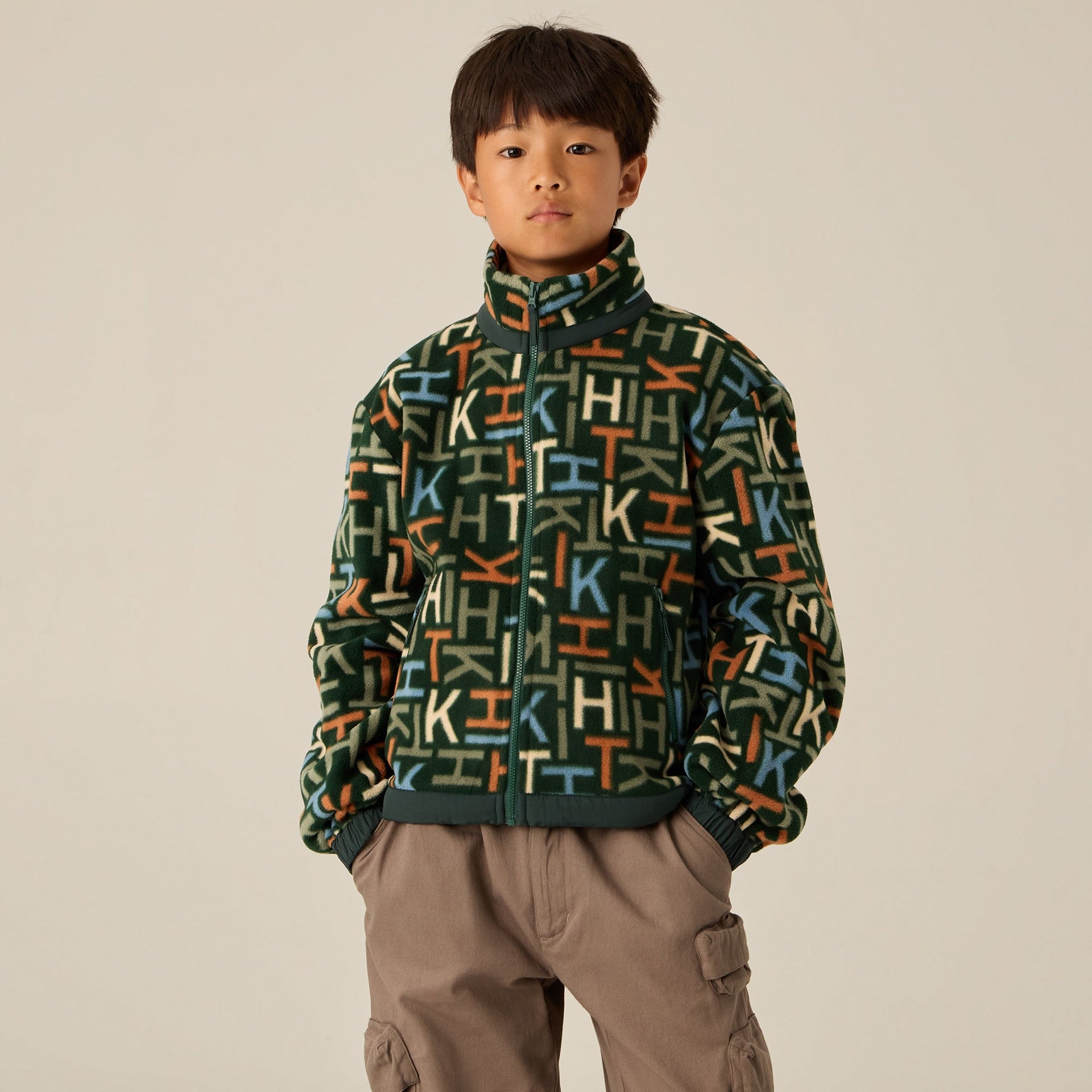 Kith Kids Monogram Polar Fleece Full Zip - Stadium