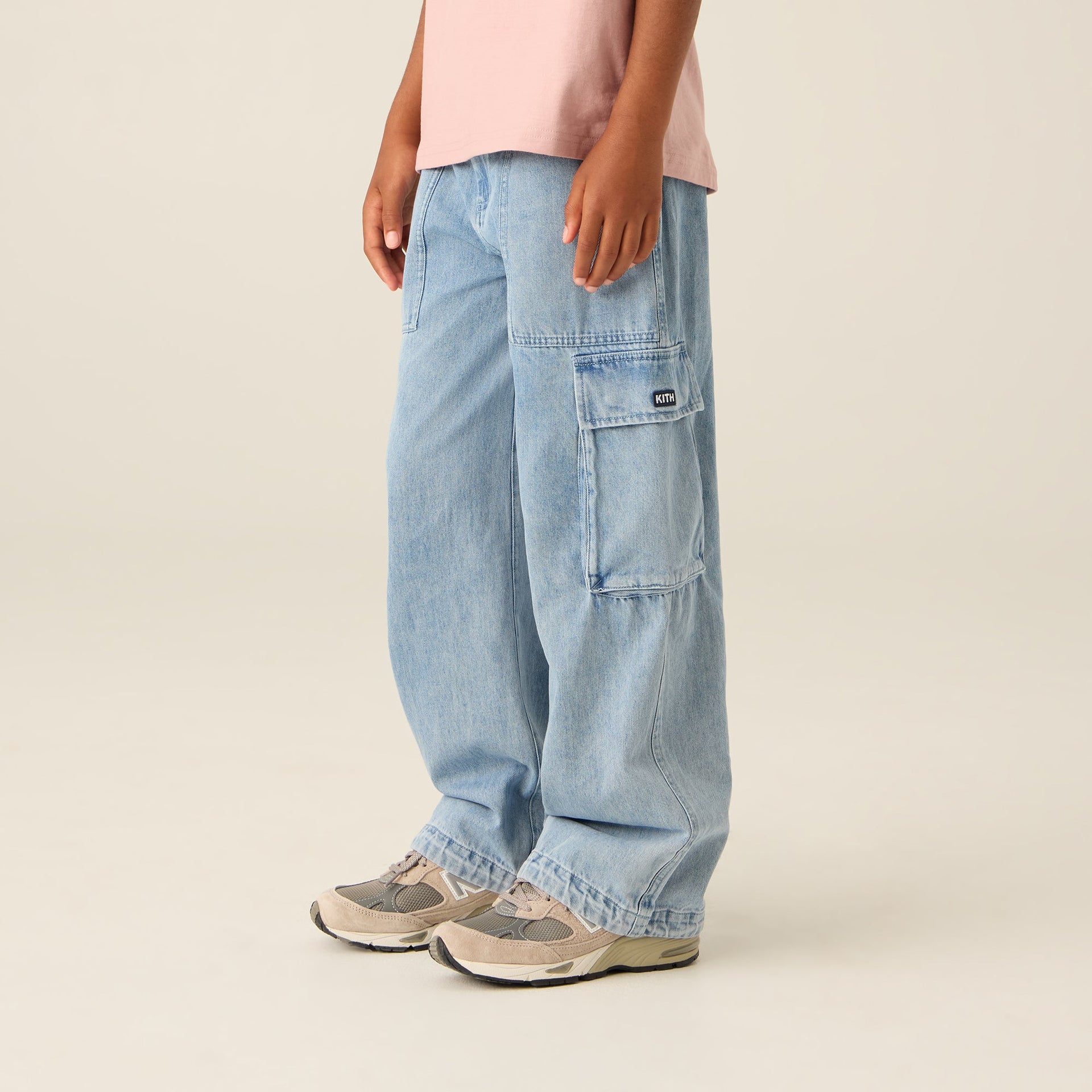 Kith Kids Chambray Evans Cargo Pant - Kent Medium Wash