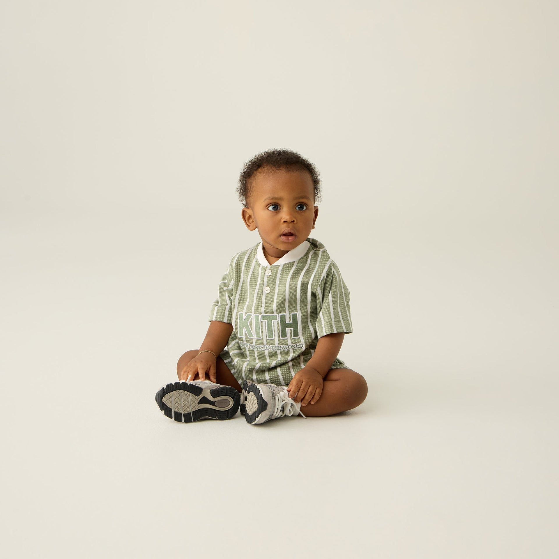 Kith Baby Birdseye Pearson Henley Pullover - Spear