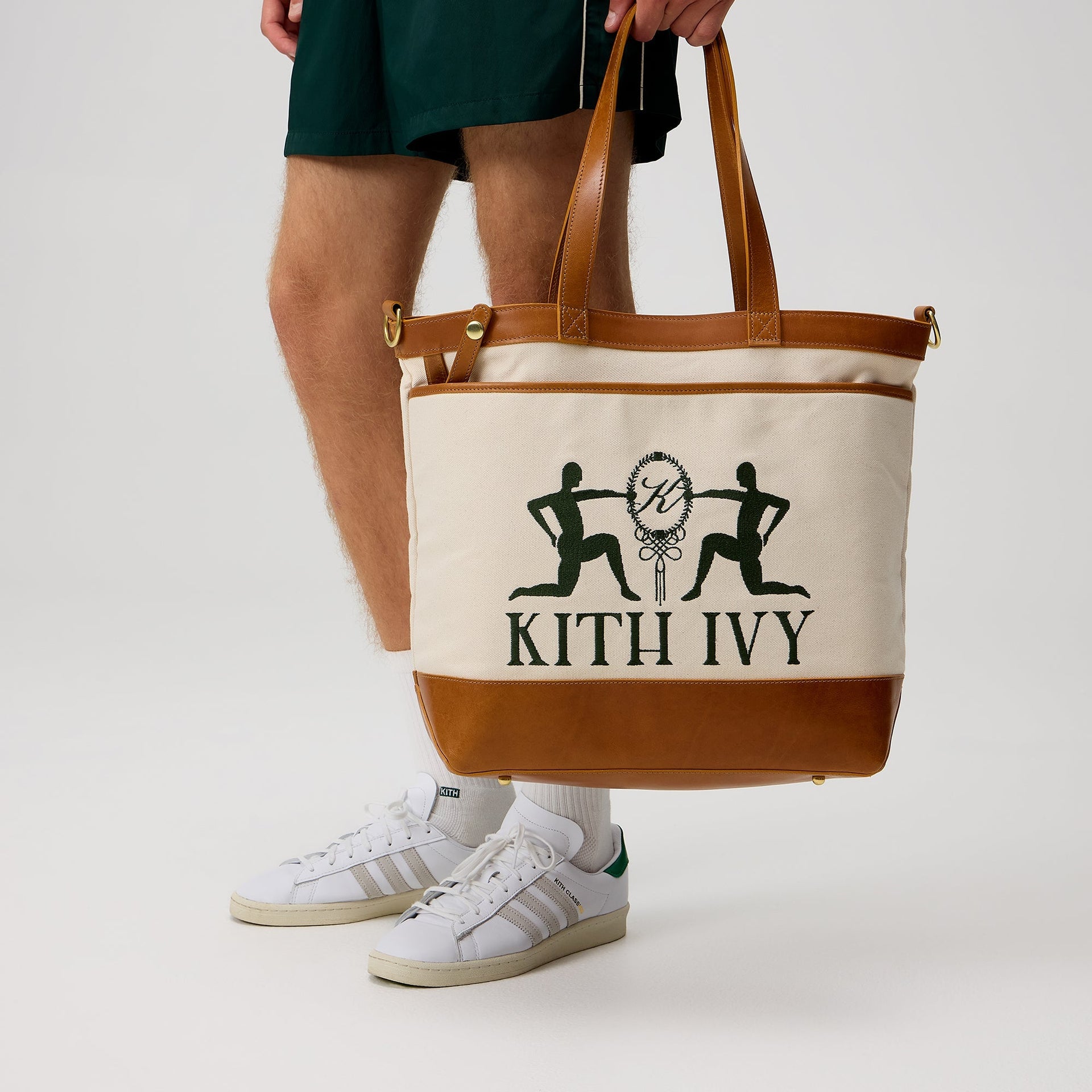 Kith Ivy for Wilson Leather Trimmed Tote - Tan