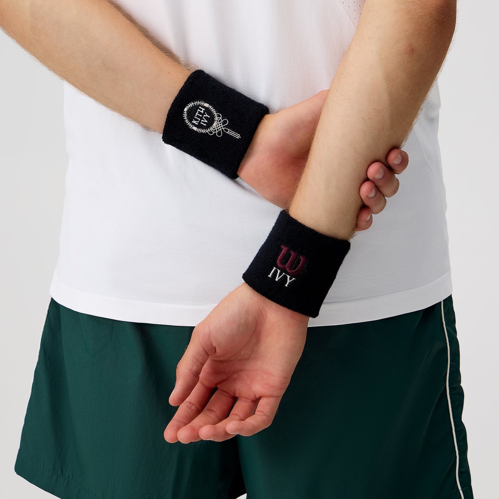 Kith Ivy for Wilson Classic Terry Wristbands - Black