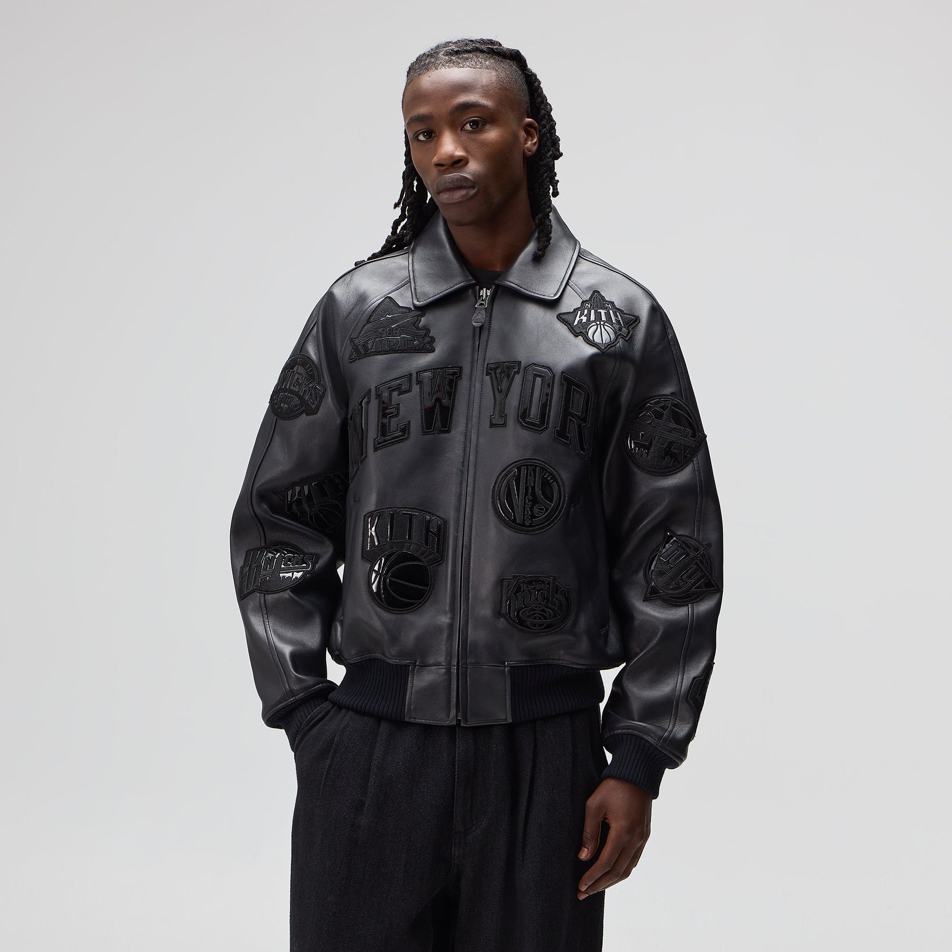 Kith & AVIREX for the New York Knicks Madison Square Garden Icon Jacket - Black
