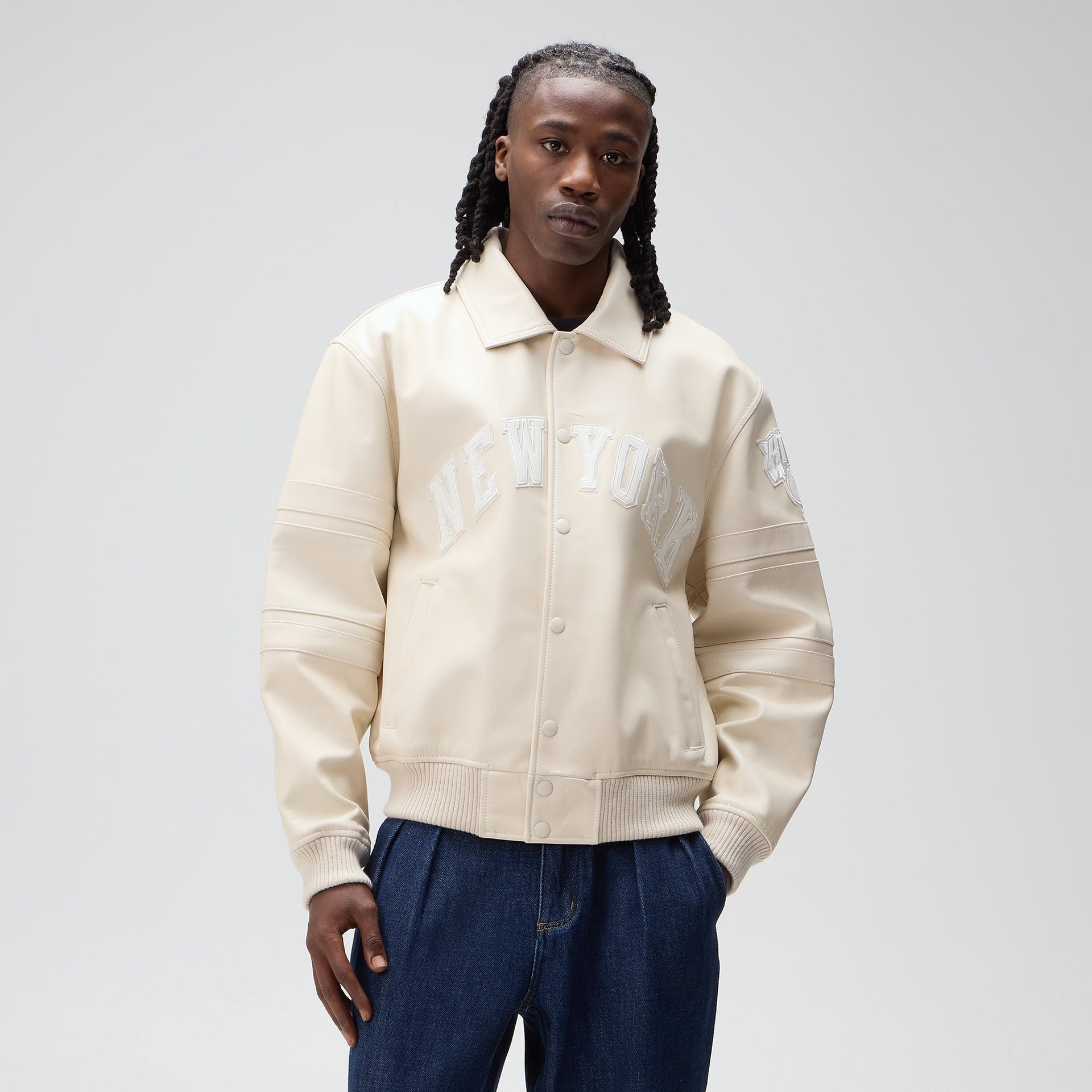 Kith & AVIREX for the New York Knicks Patrick Ewing Legend Jacket - Sandrift