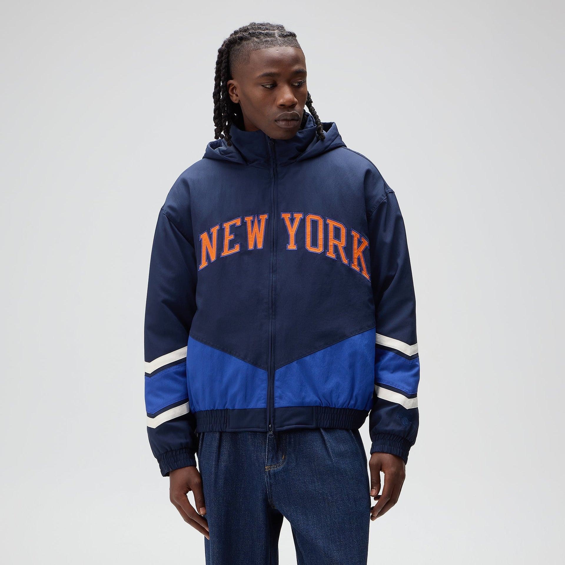 Kith for the New York Knicks Padded Nylon Jacket - Nocturnal