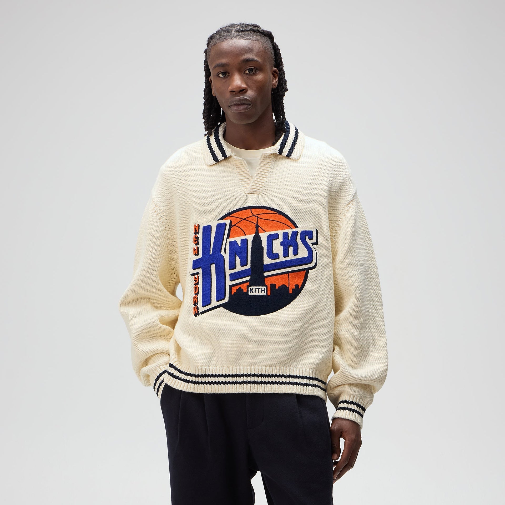 Kith for the New York Knicks Nelson Rugby Sweater - Sandrift