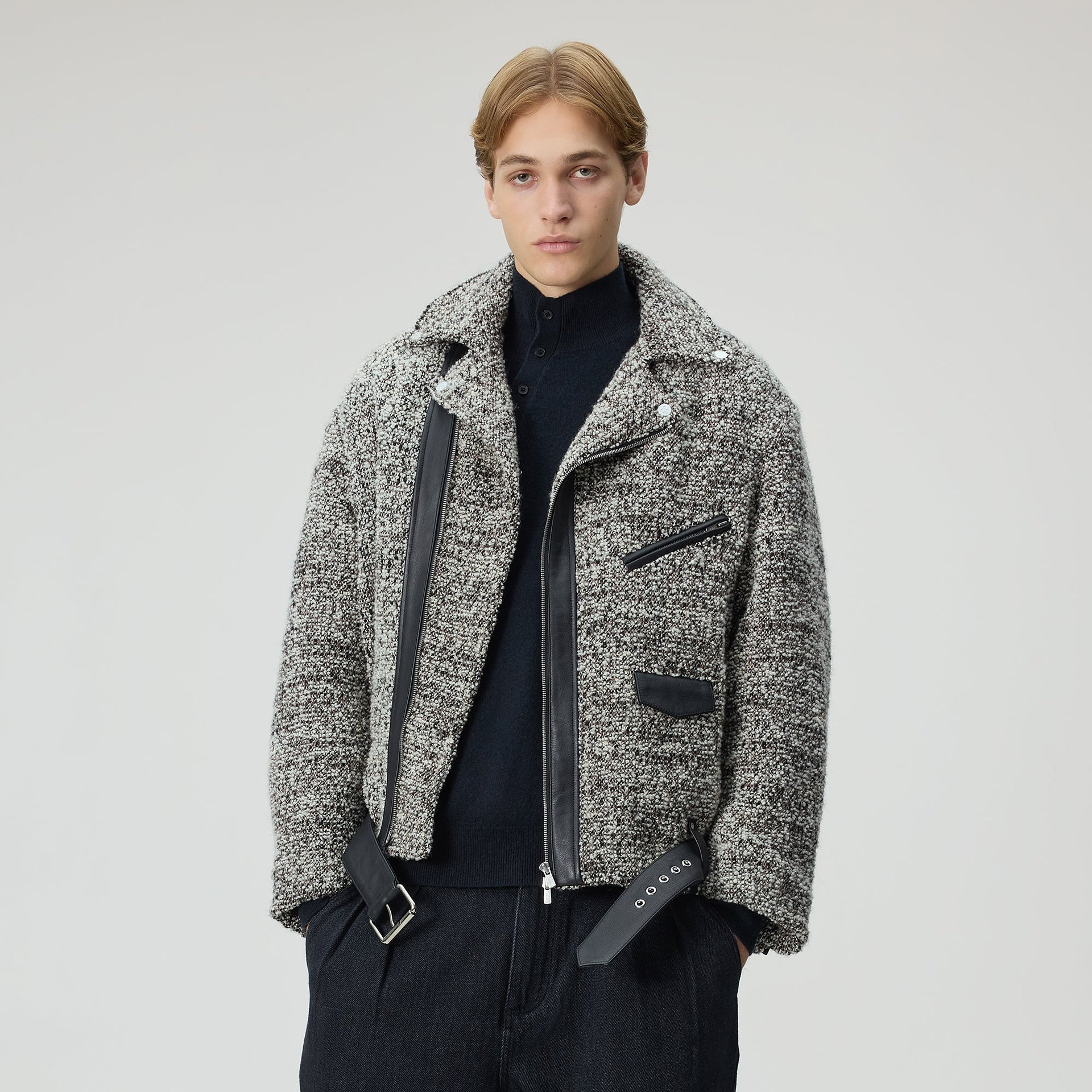 &Kin Plush Boucle Brian Moto - Hallow