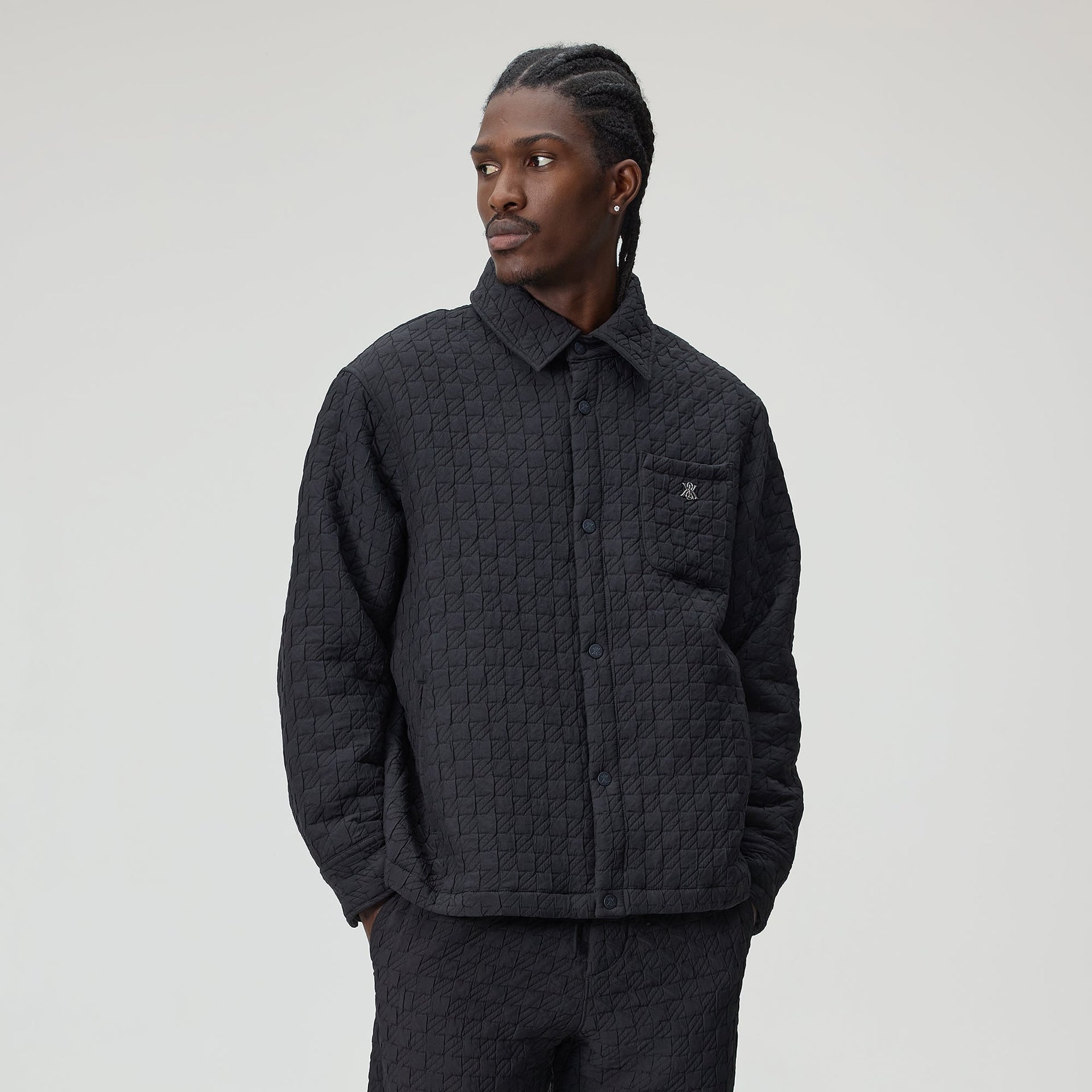 Kith Check Quilt Brixton Shirt Jacket - Black