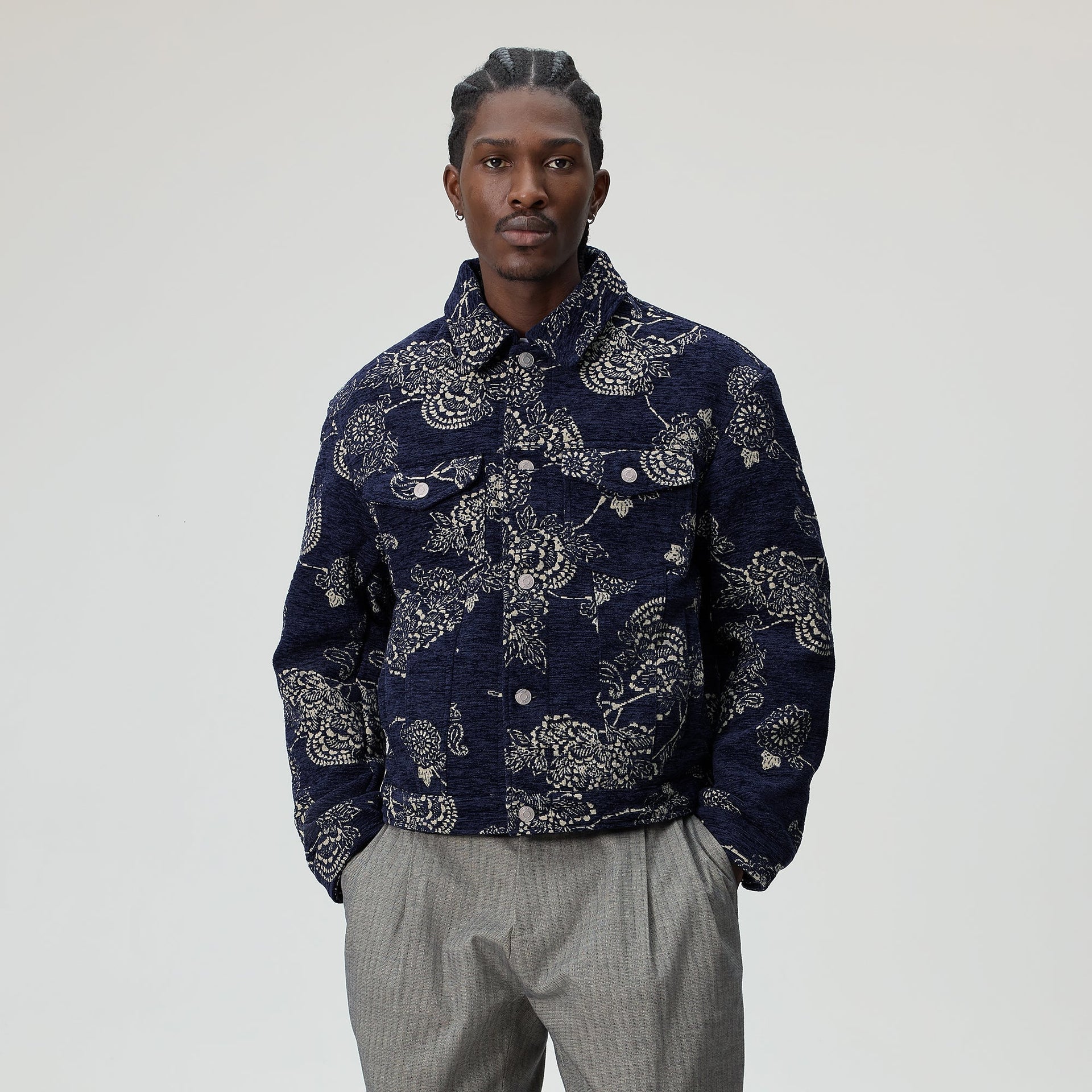 Kith Puffed Jase Tapestry Jacket - Nocturnal