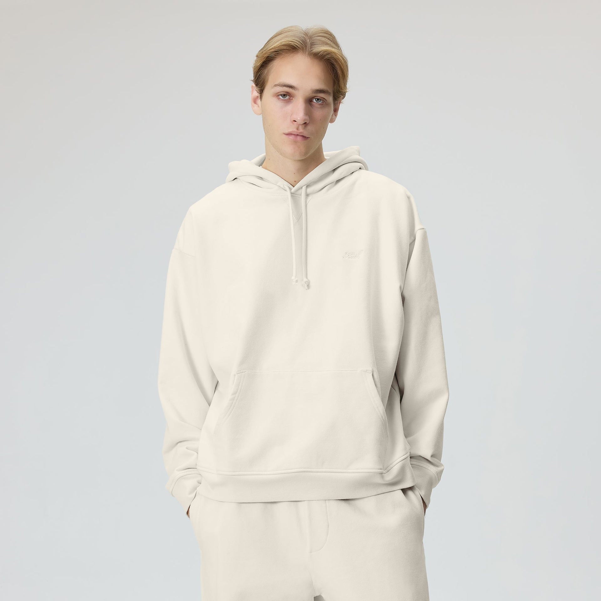 Kith Sueded French Terry Nelson Hoodie - Sandrift