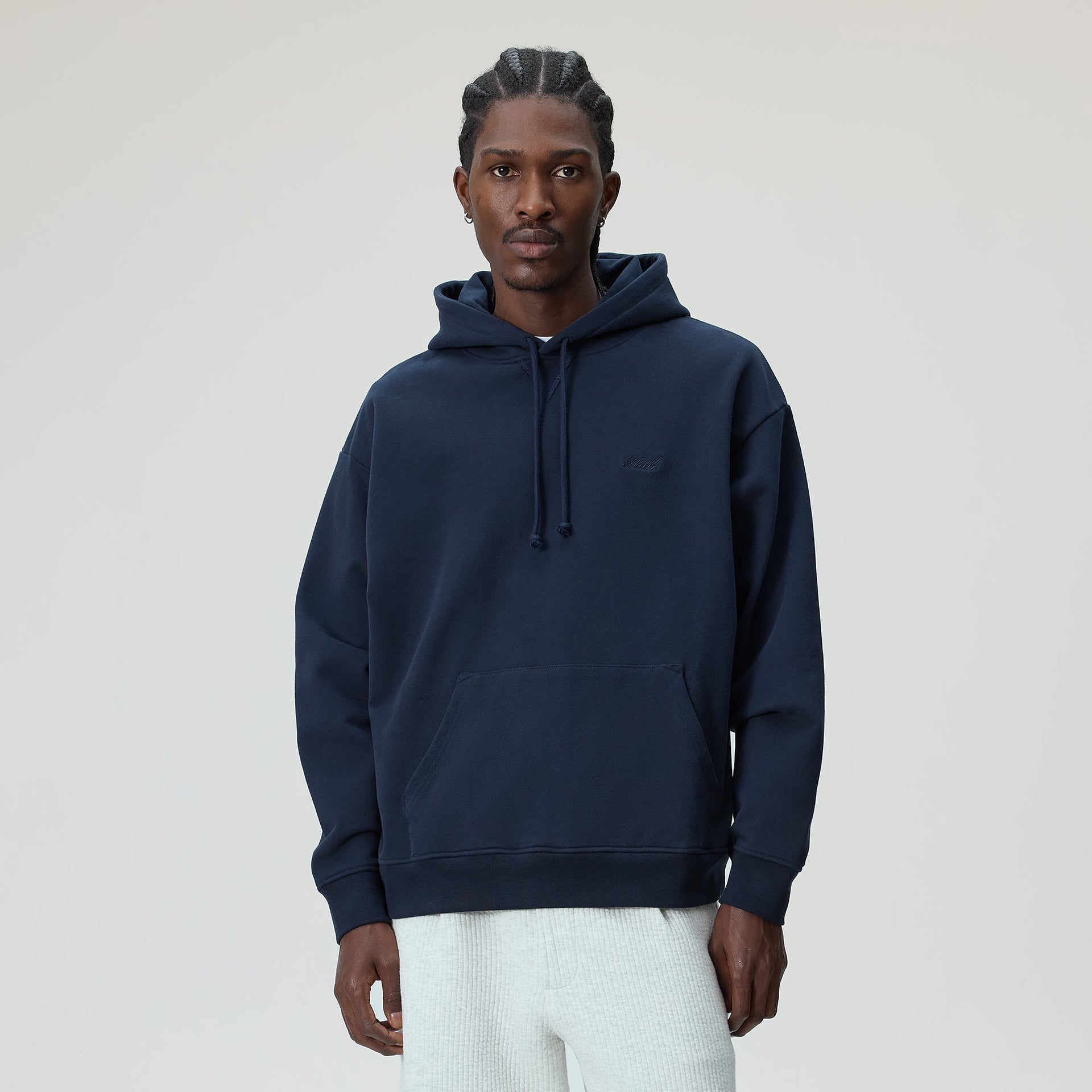 Kith Sueded French Terry Nelson Hoodie - Admiral