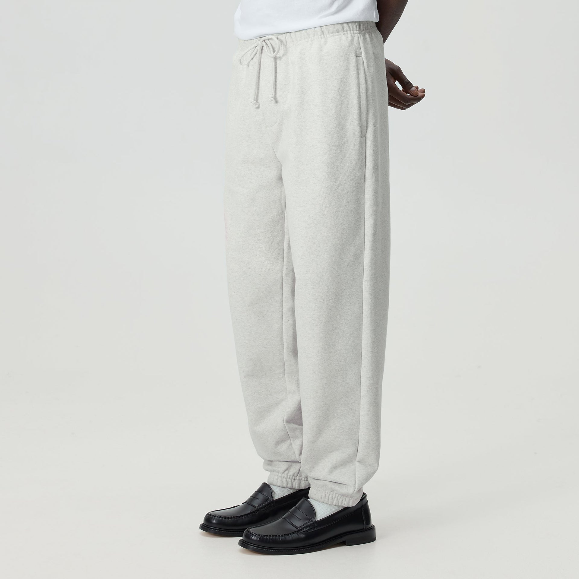 Kith Sueded French Terry Emmons Sweatpant - Light Heather Grey
