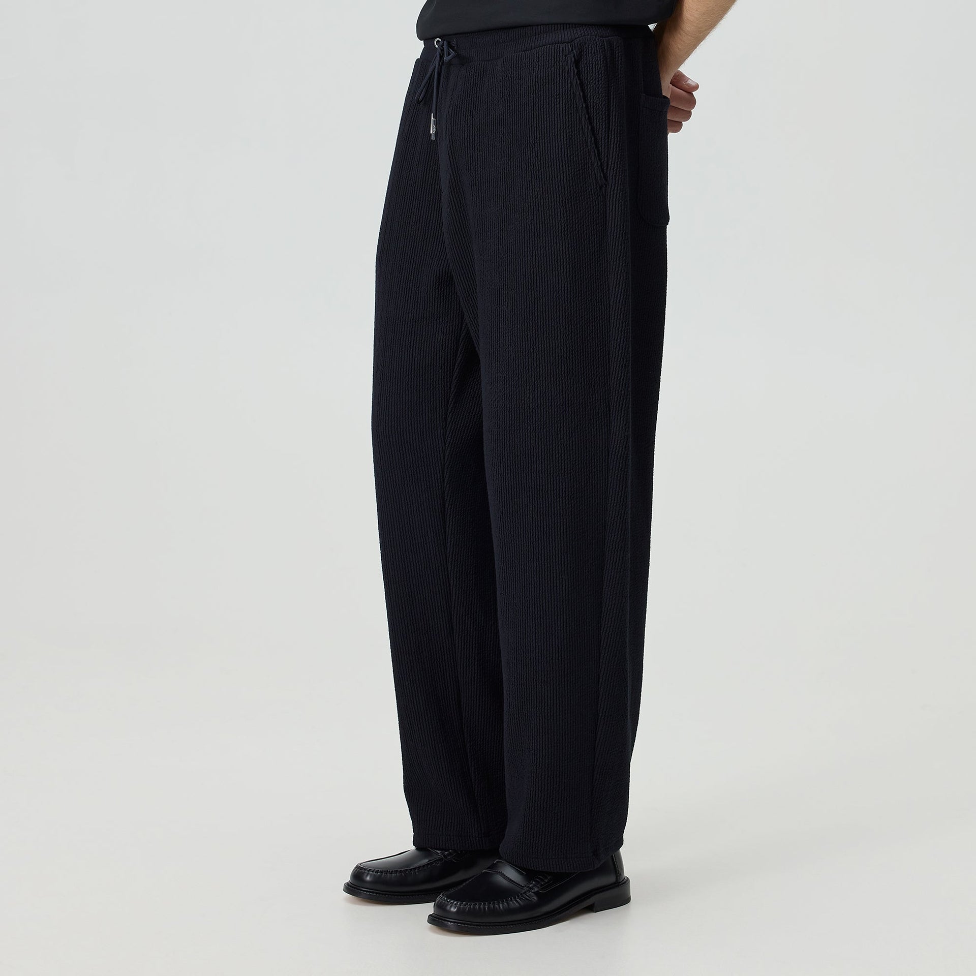 Kith Heavy Crepe Rib Knit Elmhurst Pant - Black