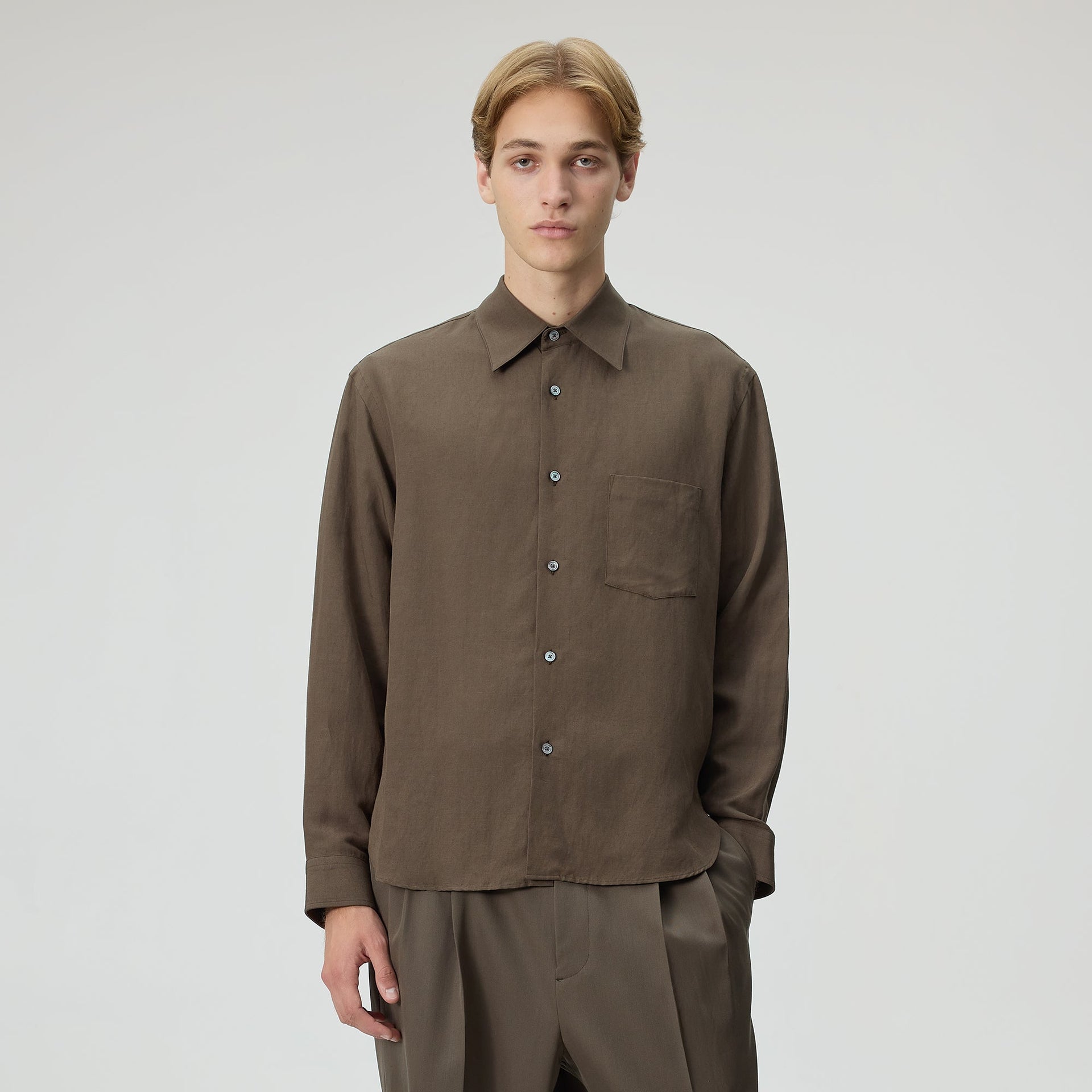 Kith 101 for ssstein Rayon Linen Button Down Shirt - Kindling