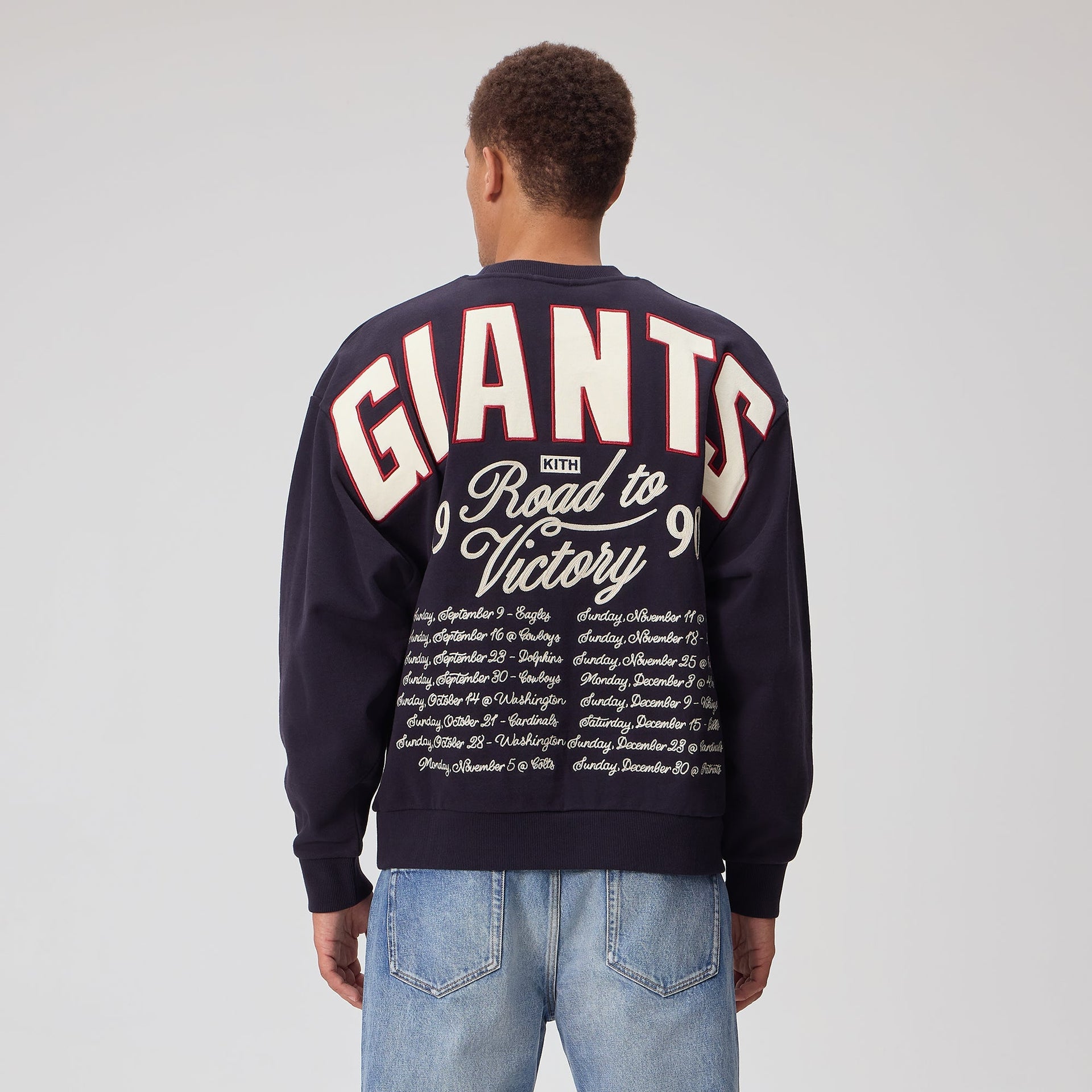 Kith for the NFL New York Giants Victory Vintage Nelson Crewneck - Ink