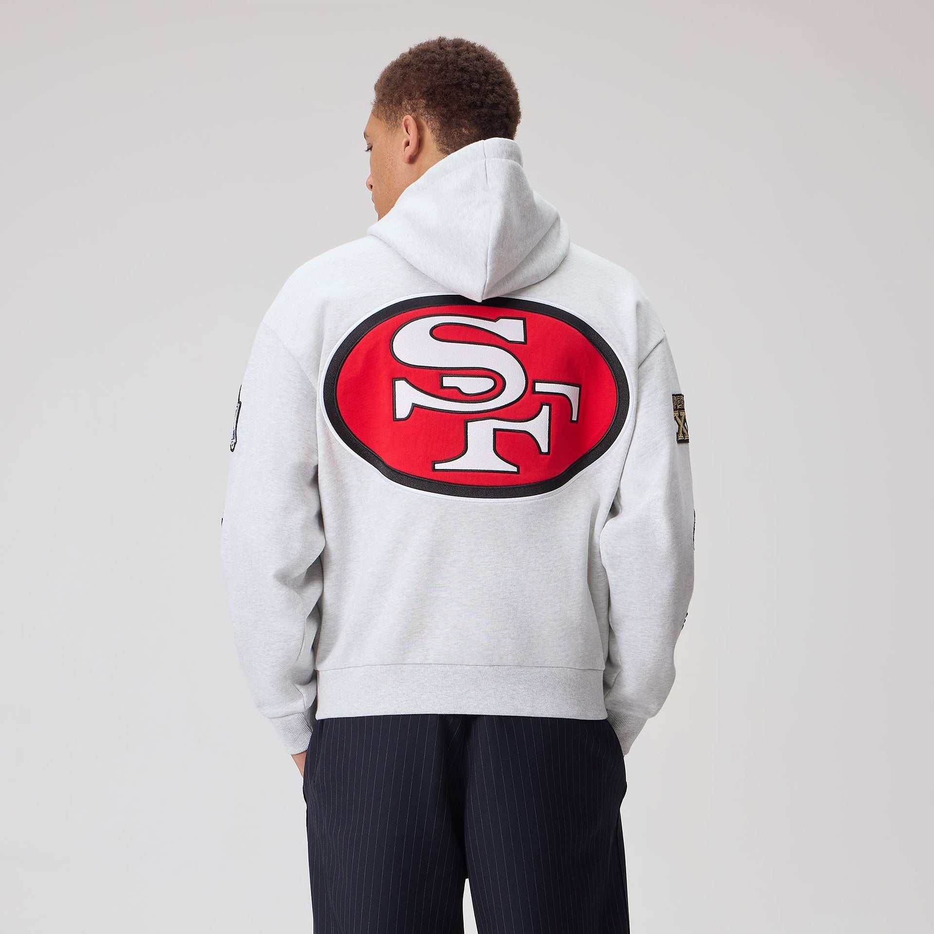 Kith for the NFL San Francisco 49ers Faithful Vintage Hoodie - Light Heather Grey