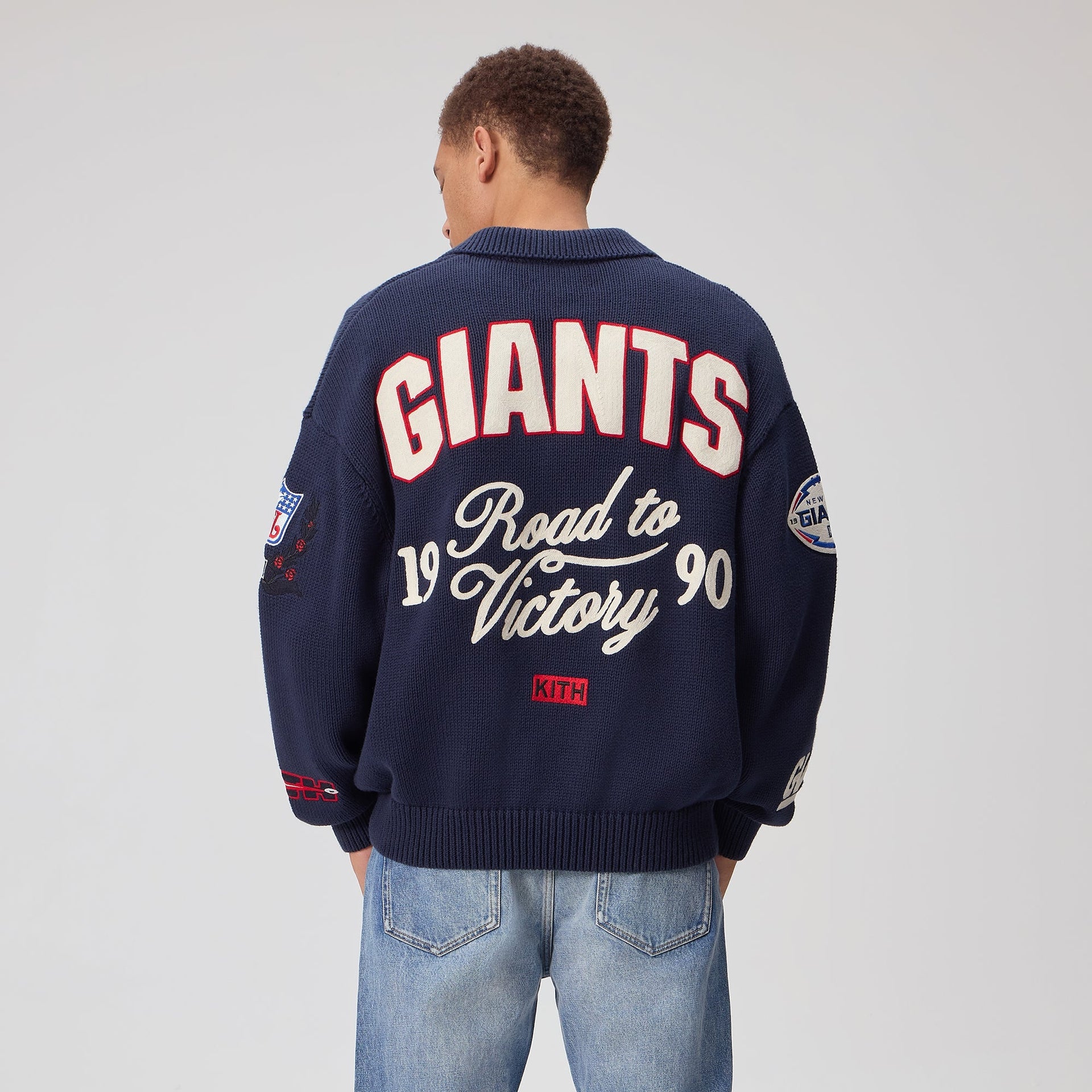 Kith for the NFL New York Giants Nelson Rugby Sweater - Nocturnal