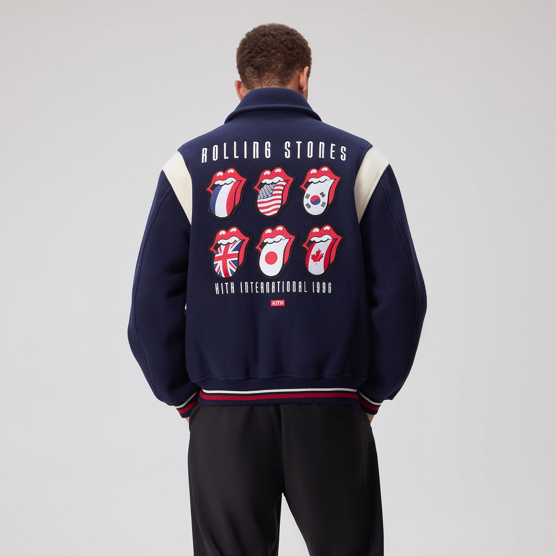 Kith for The Rolling Stones Wool Varsity Jacket - Nocturnal