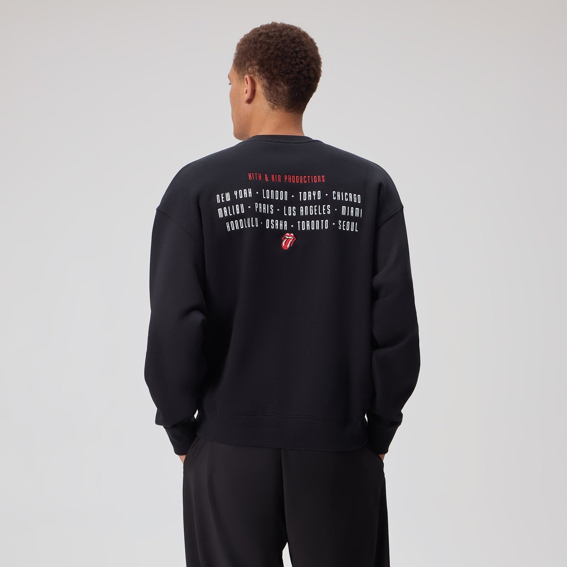 Kith for The Rolling Stones International 1996 Nelson Crewneck - Black