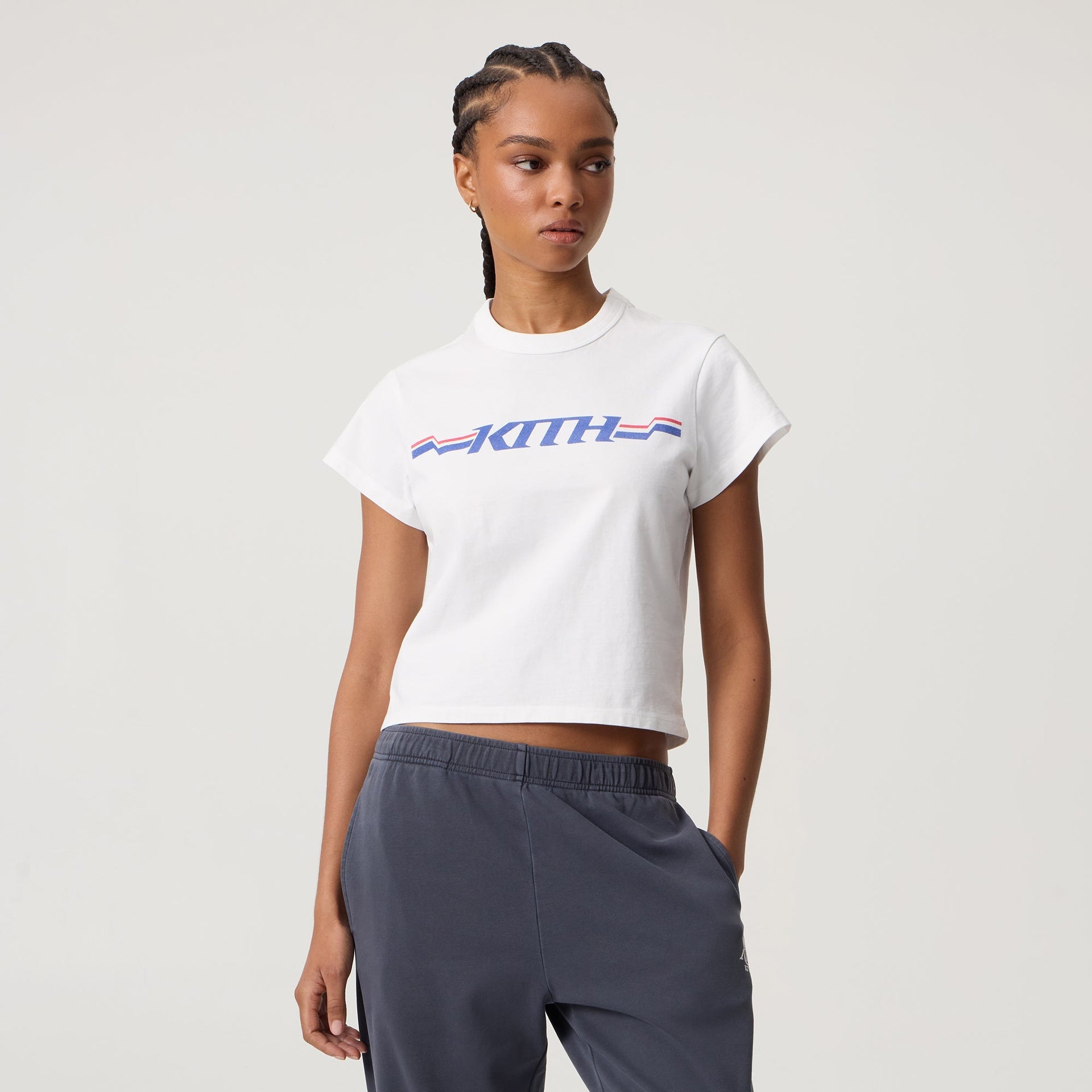Kith Women Mulberry Vintage Moto Tee - White